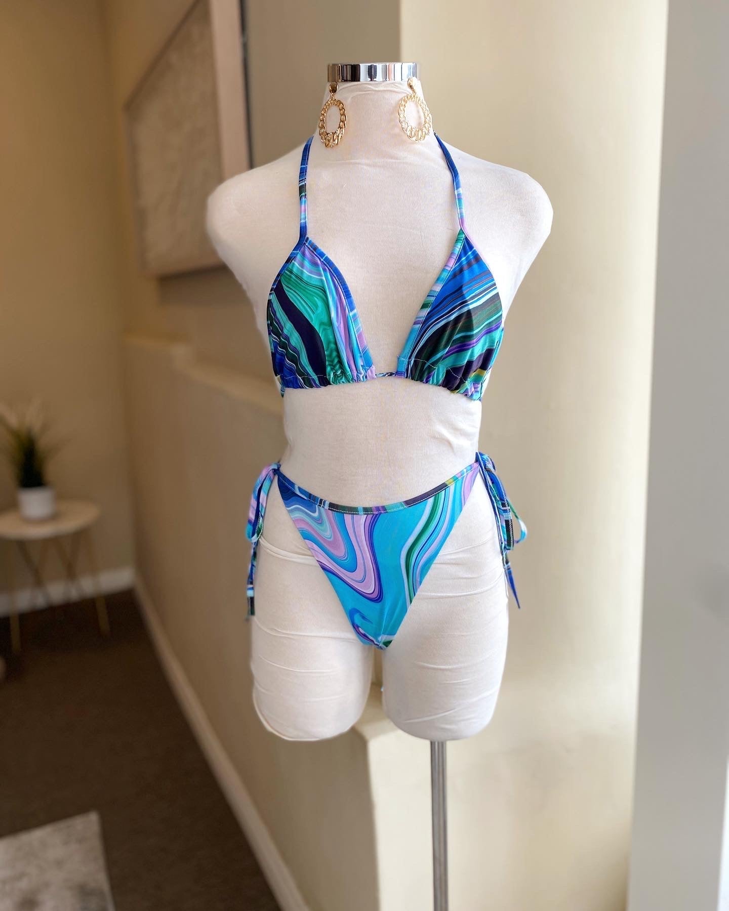 Marble Venechia Print Swim Set FINAL SALE