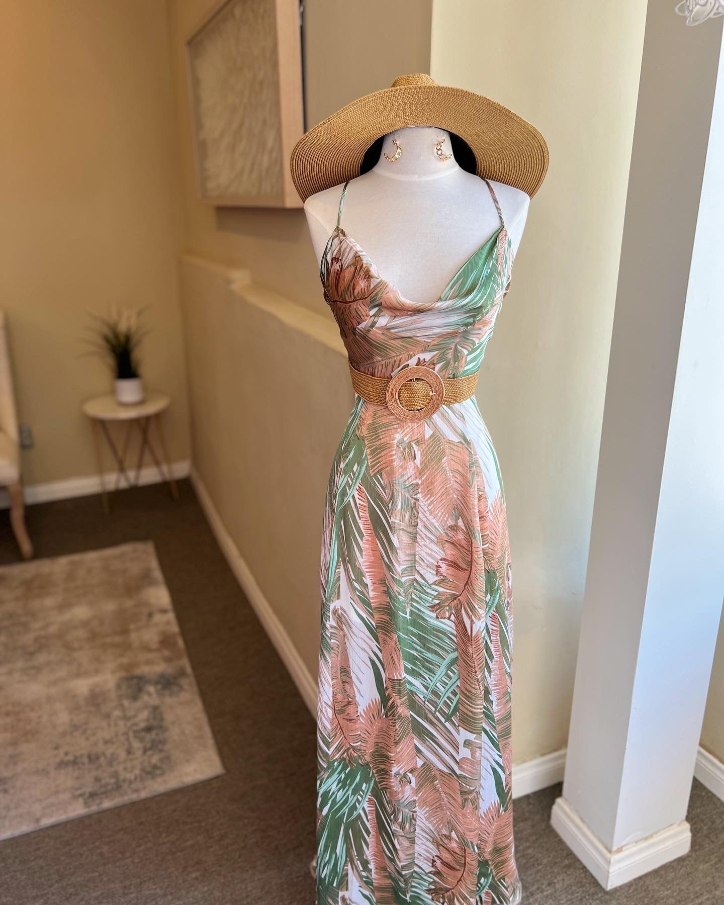 Cowl Thin Strap Dress