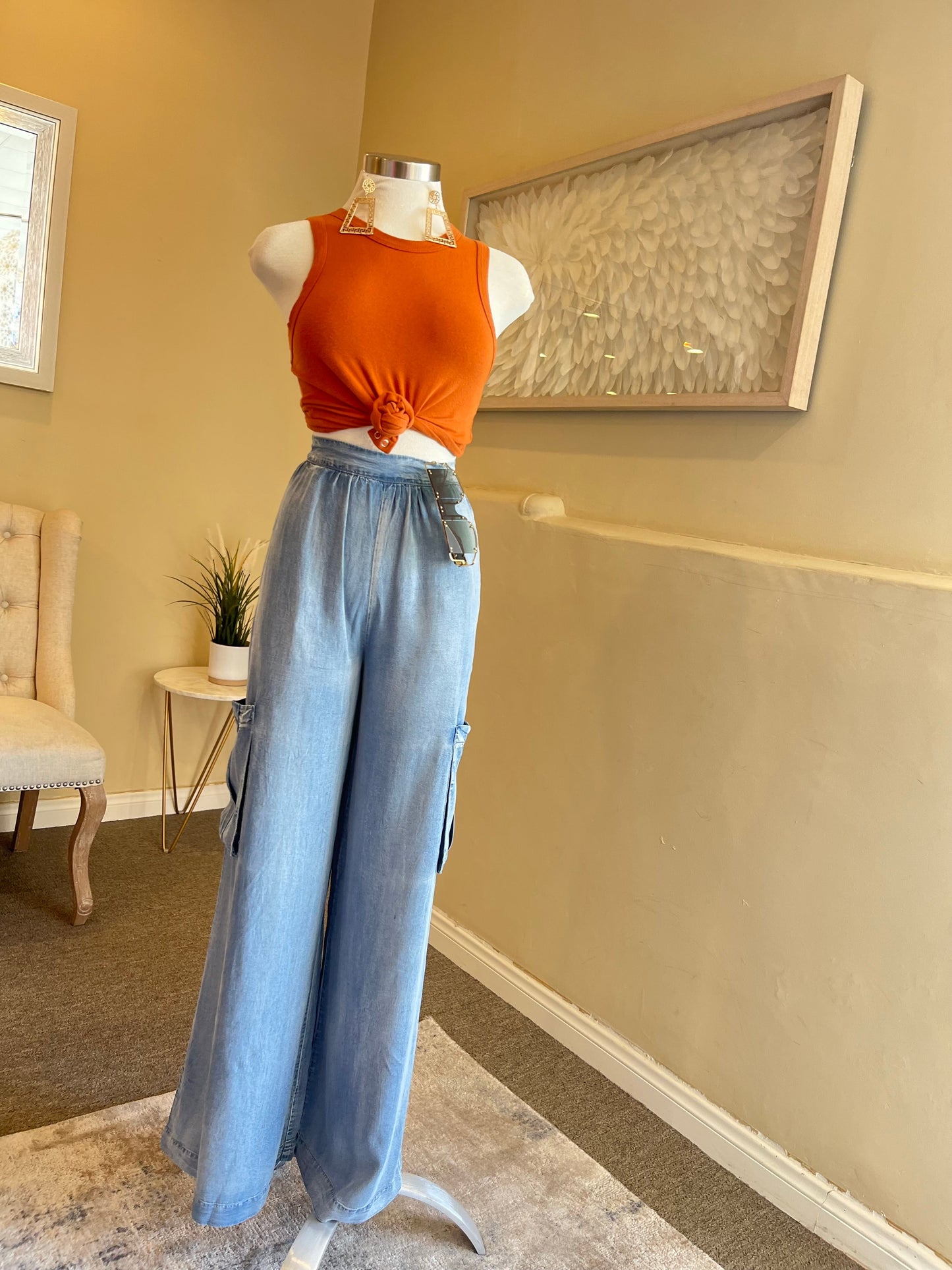 Denim Pocket Pants