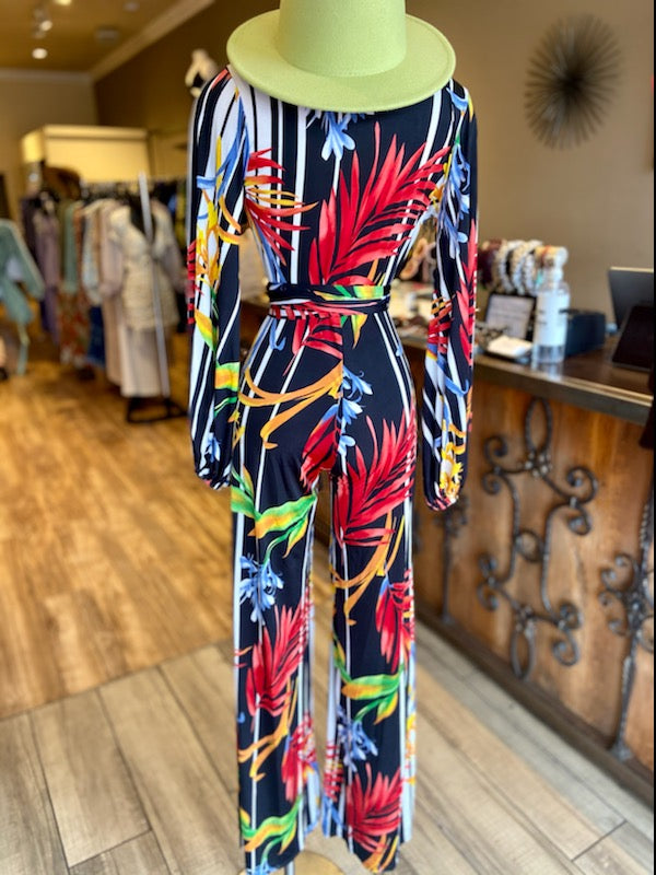 Venechia Long Sleeve Wide Jumpsuit