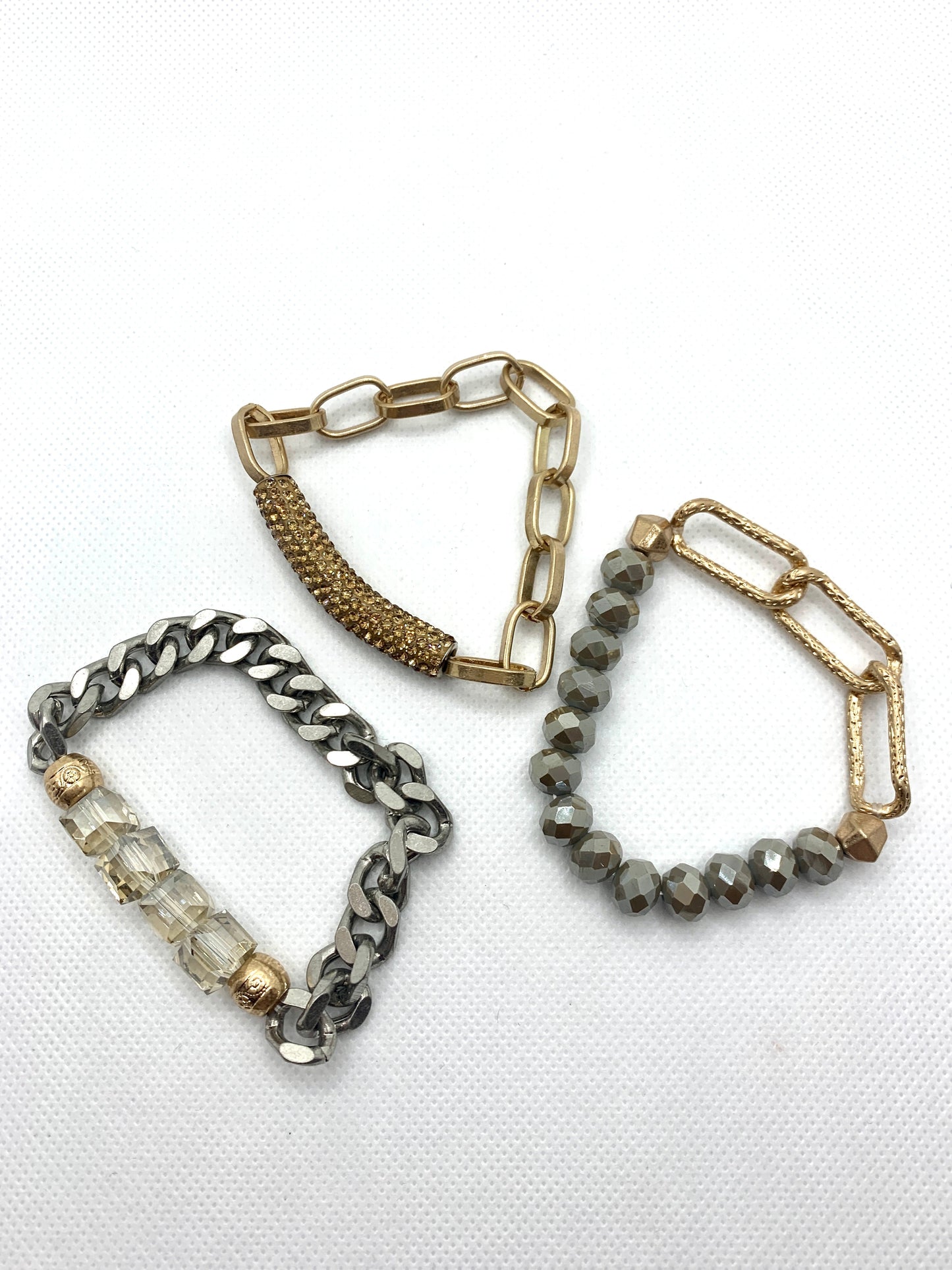 Crystals, Rope & Link Bracelet