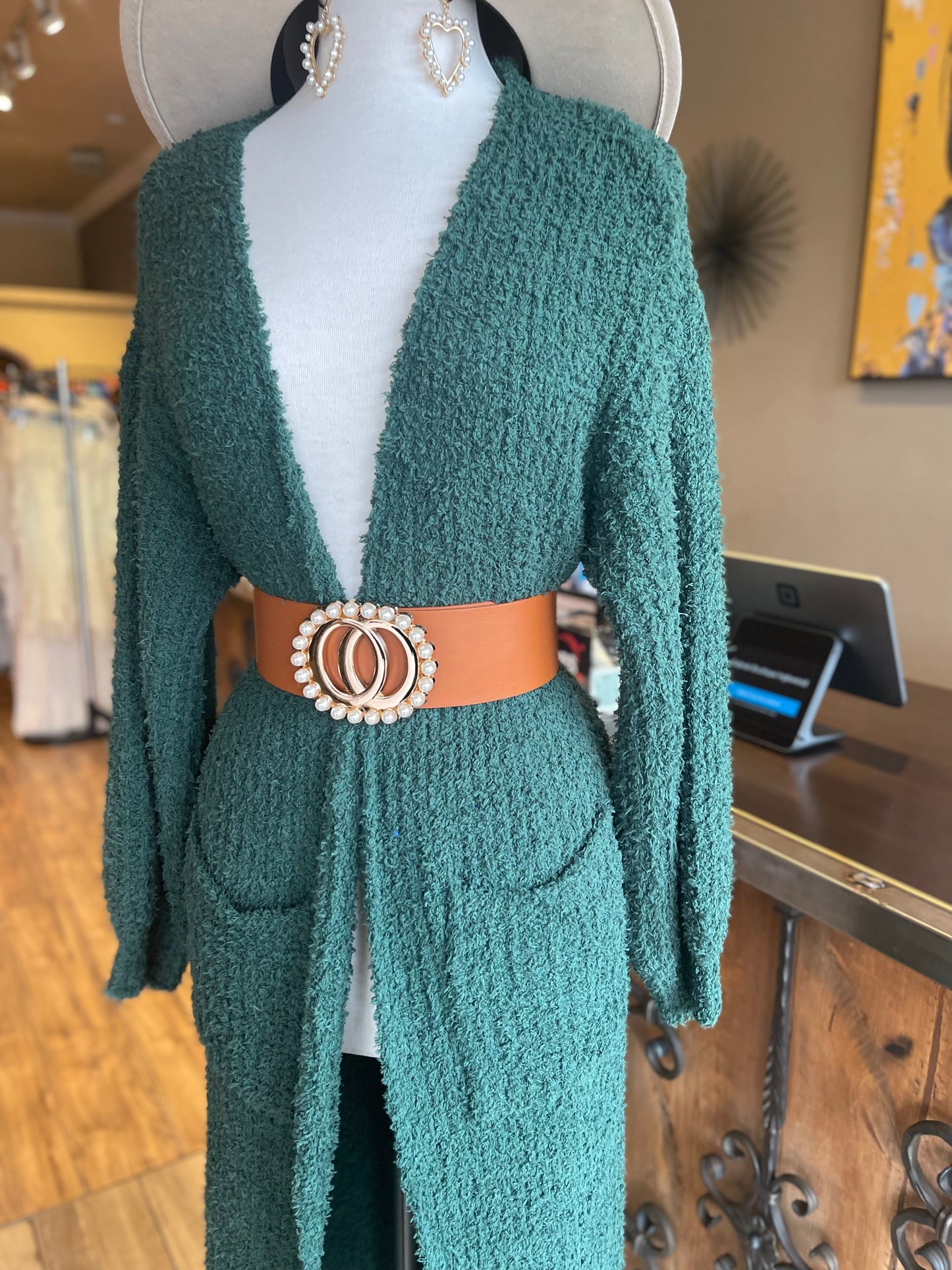 Maxi Sweater Balloon Sleeve Cardigan