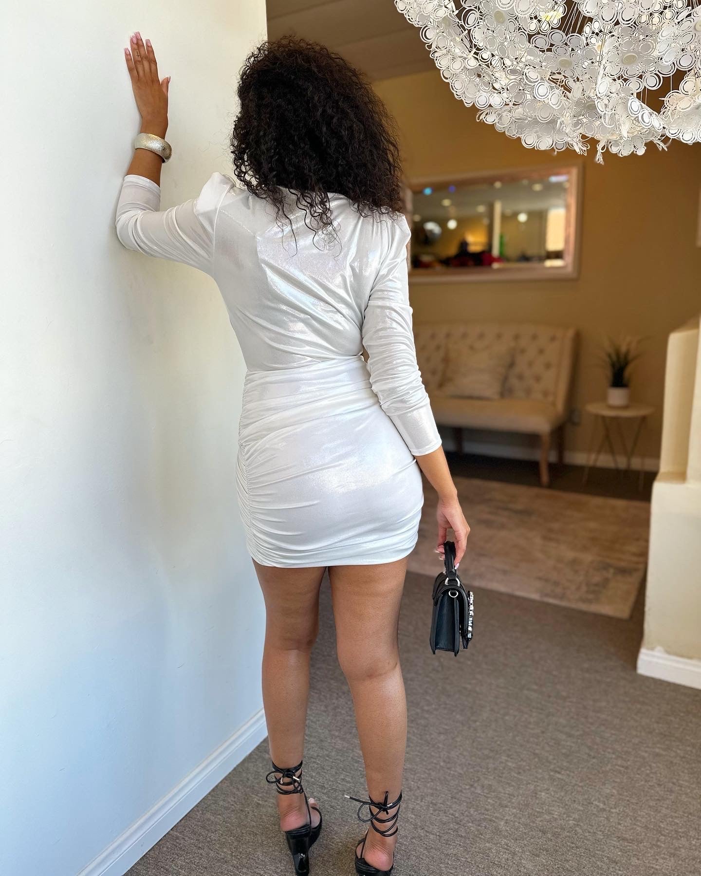 Slinky Foil Mini Dress