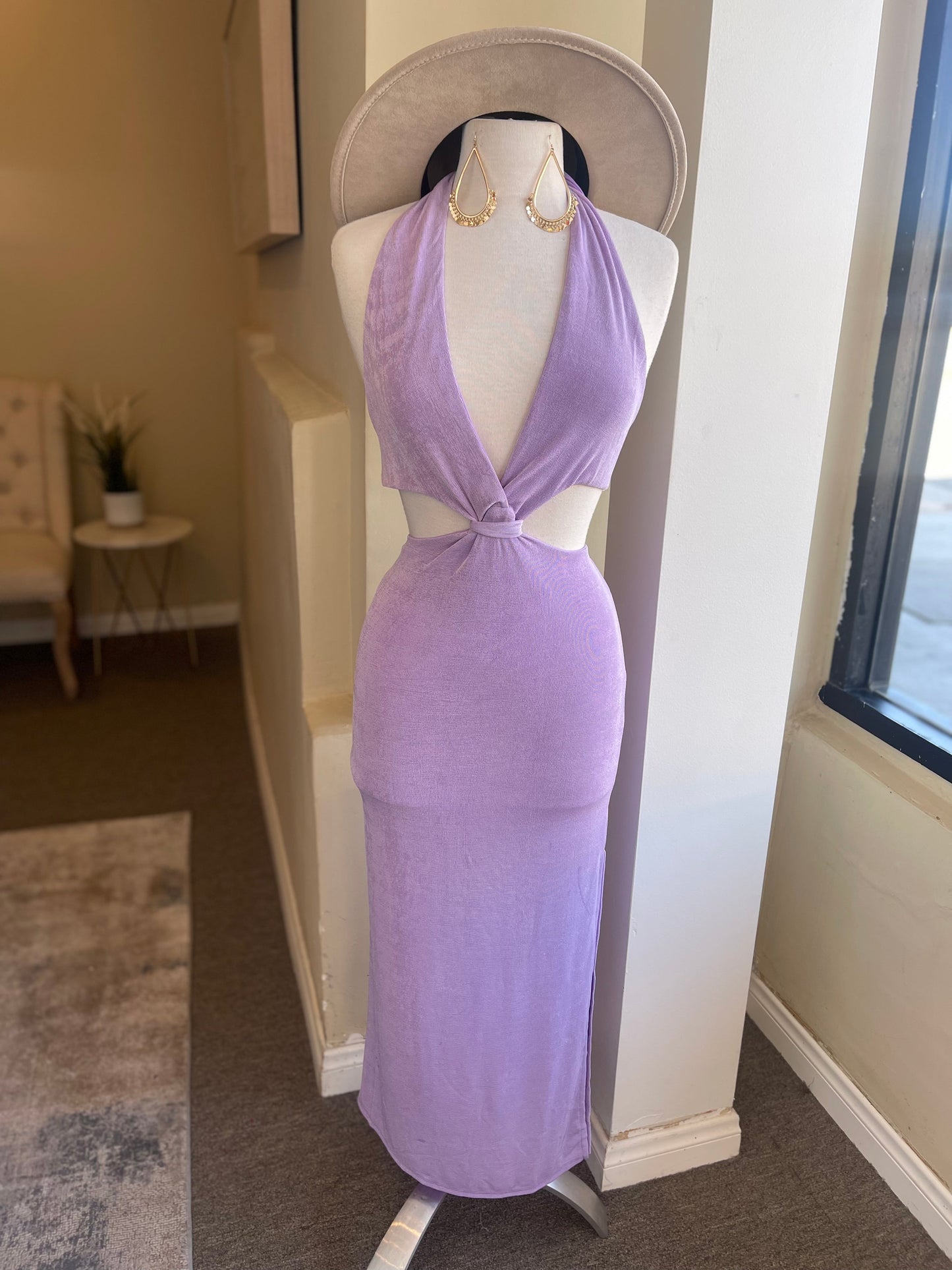 Cutout Halter Dress FINAL SALE