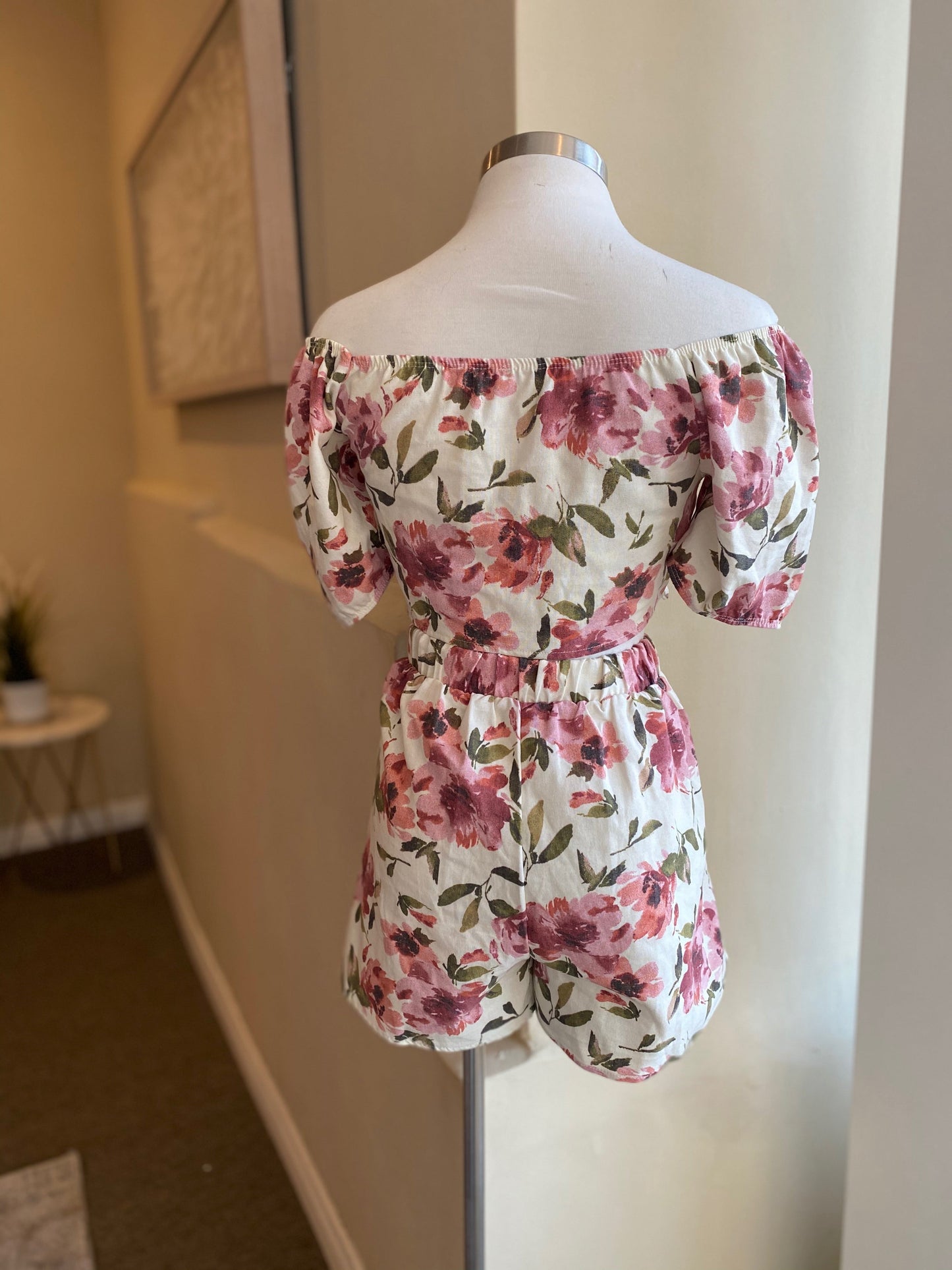 O/S Knot Floral Short Set FINAL SALE