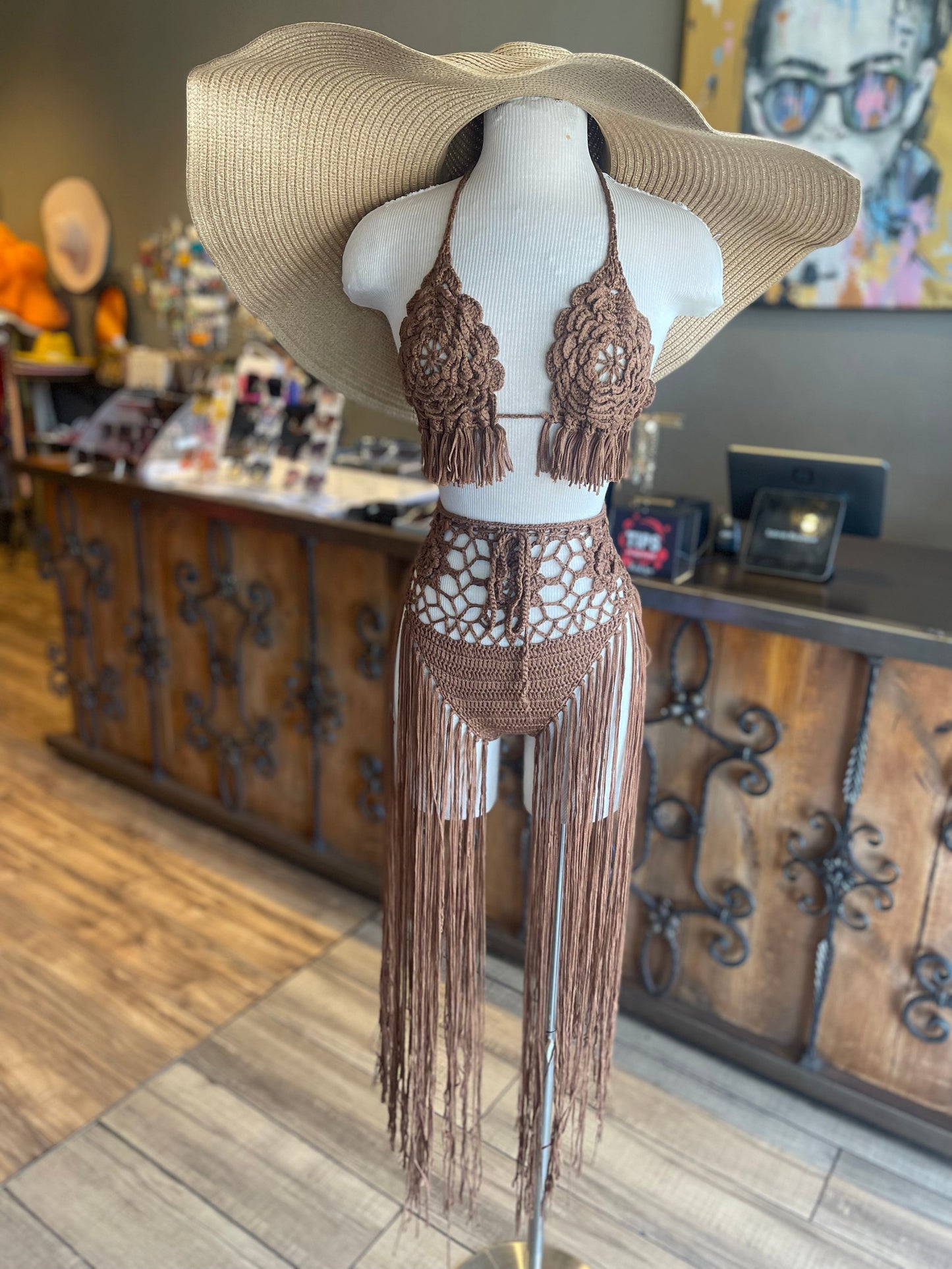 High Waisted Crochet Set