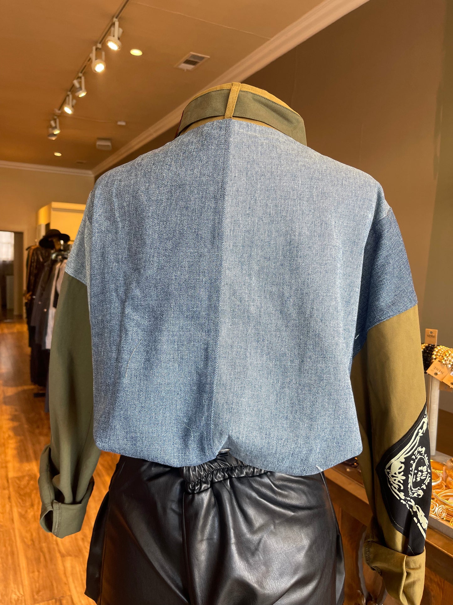Denim Spliced Jacket
