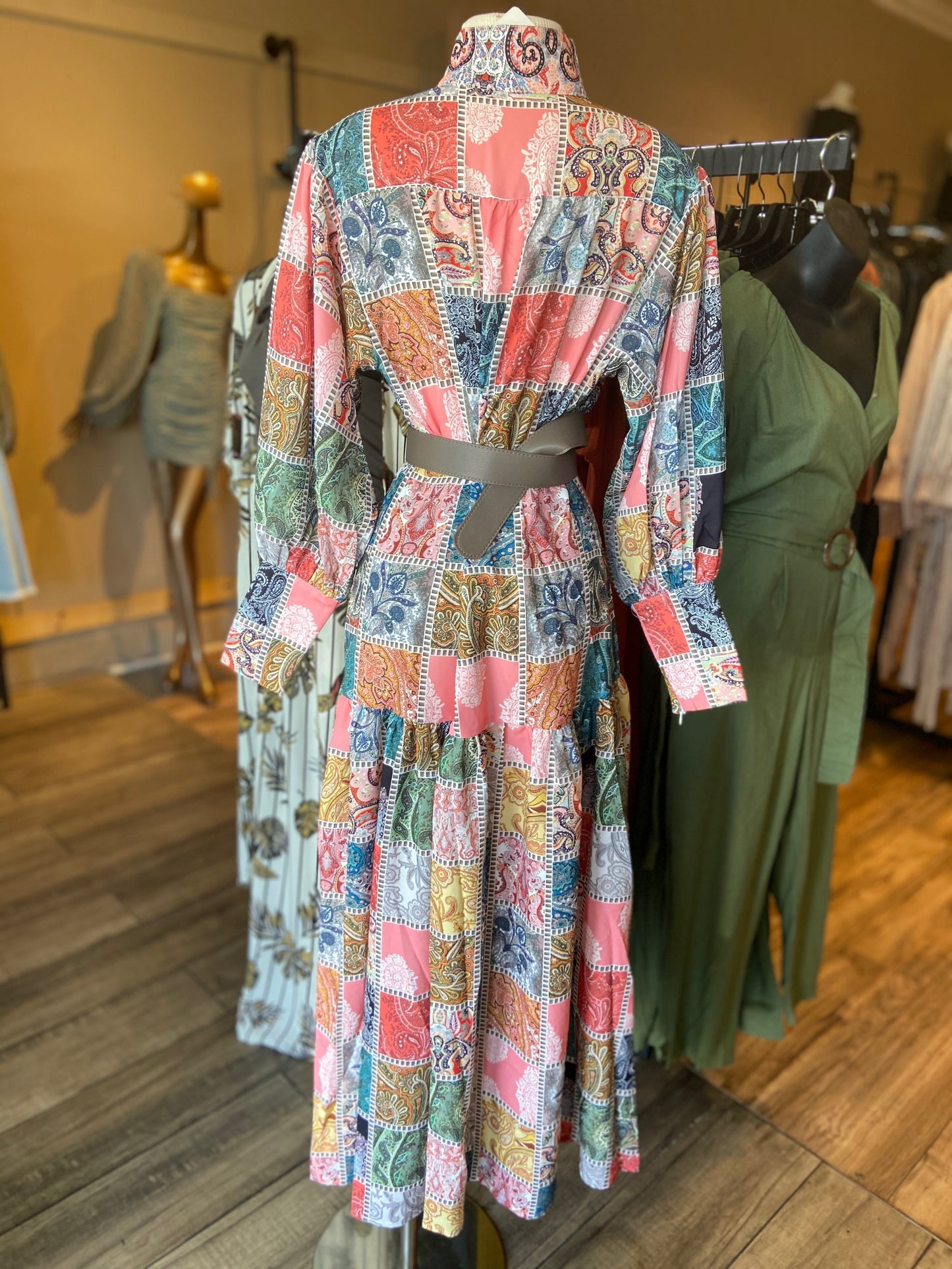Paisely Patch Maxi Dress