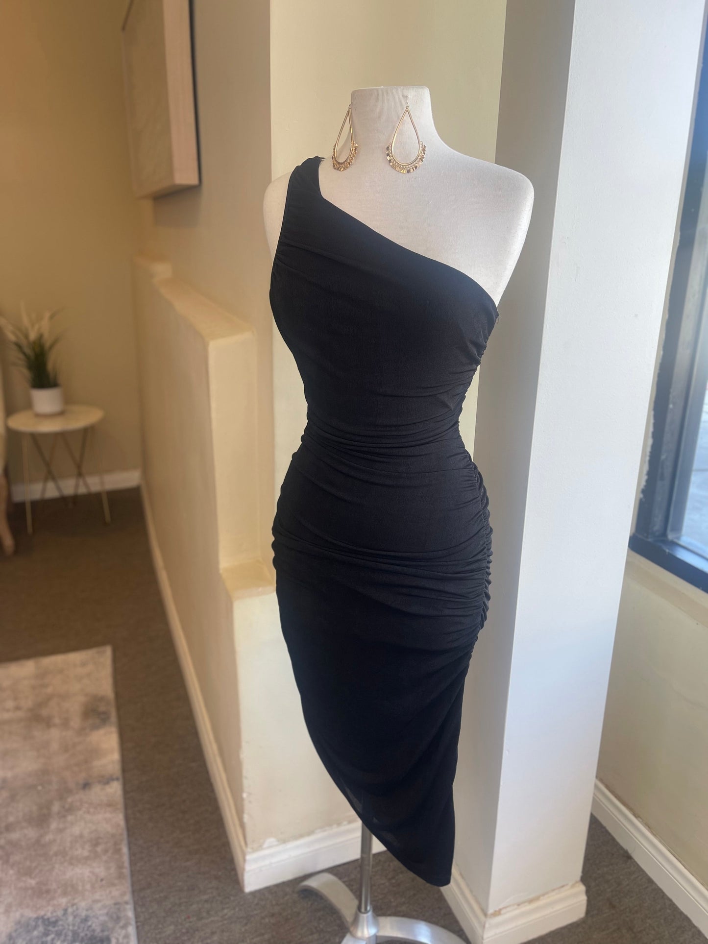 One Shoulder Scrunge Mini FINAL SALE