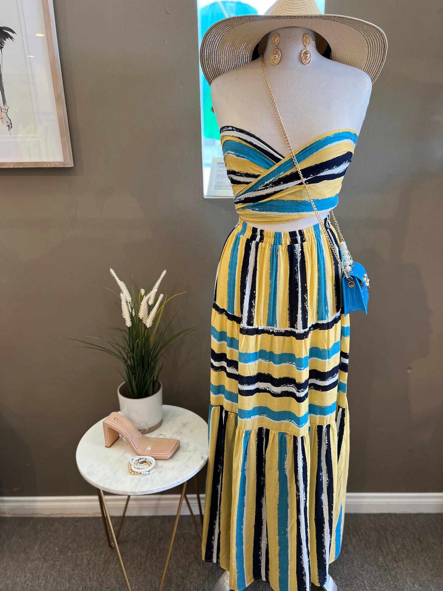 Chest Tube Top Maxi Skirt Set