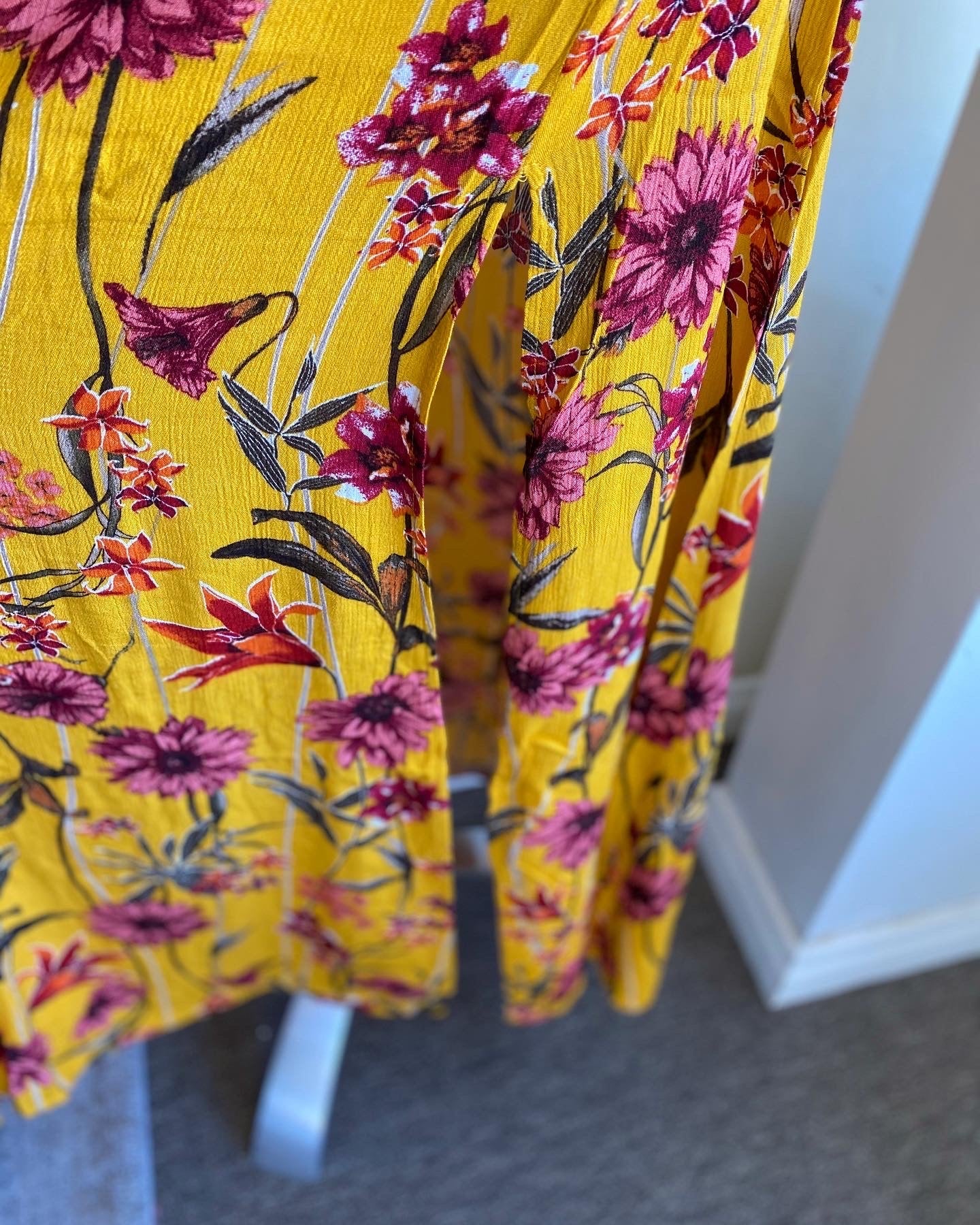 Floral Cut Out Slit Dress FS