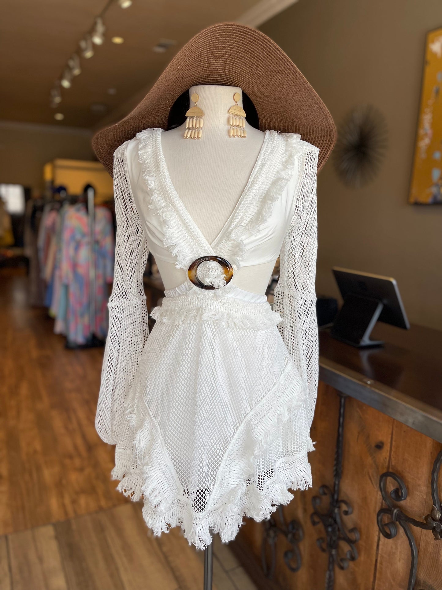 Cutout Crochet Lace Back Dress