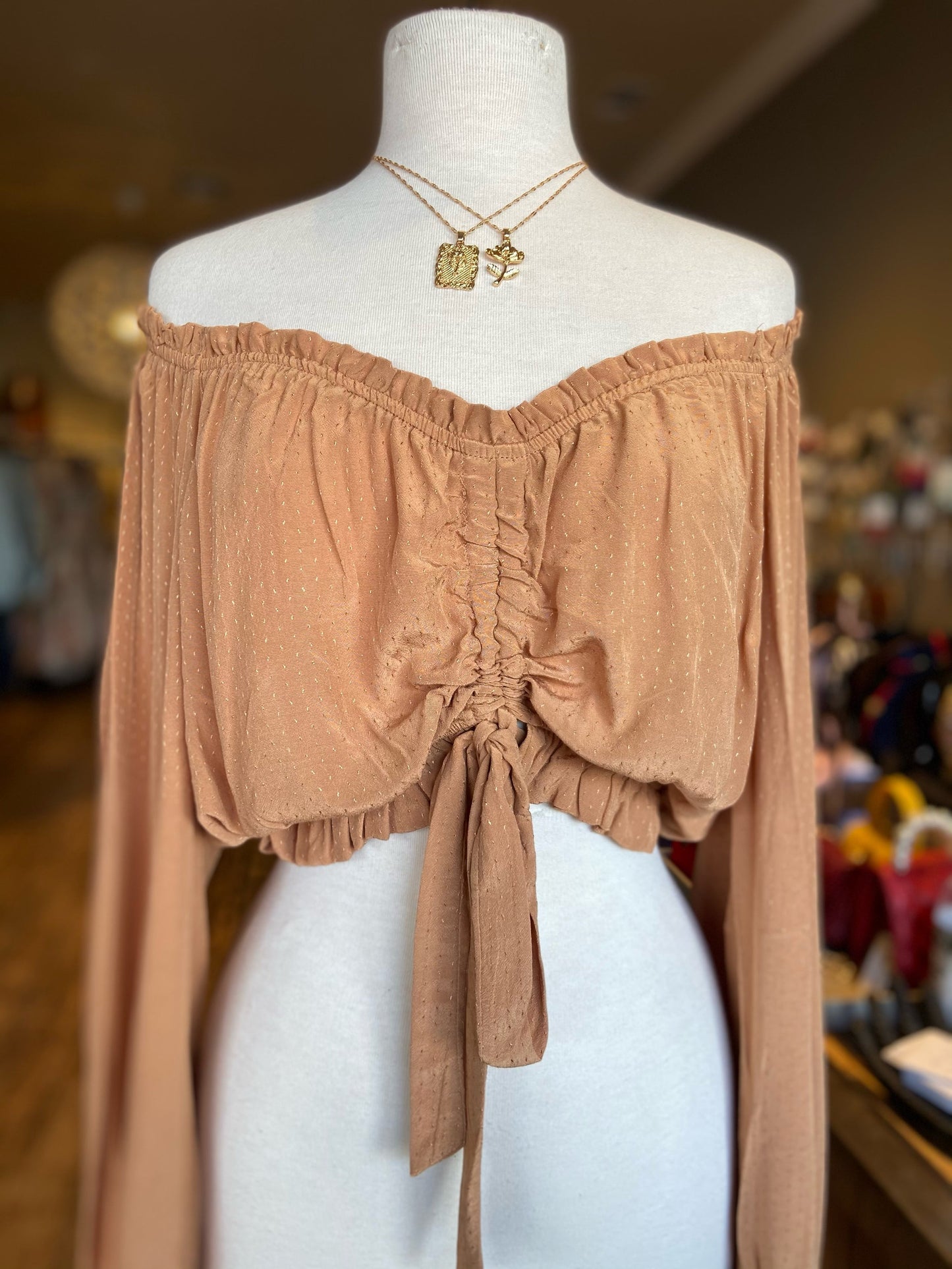 O/S Ruffle Rouge Crop