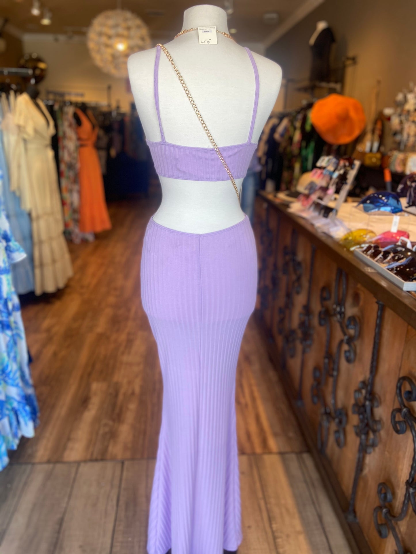 Rib Bikini Top Mermaid Dress FS