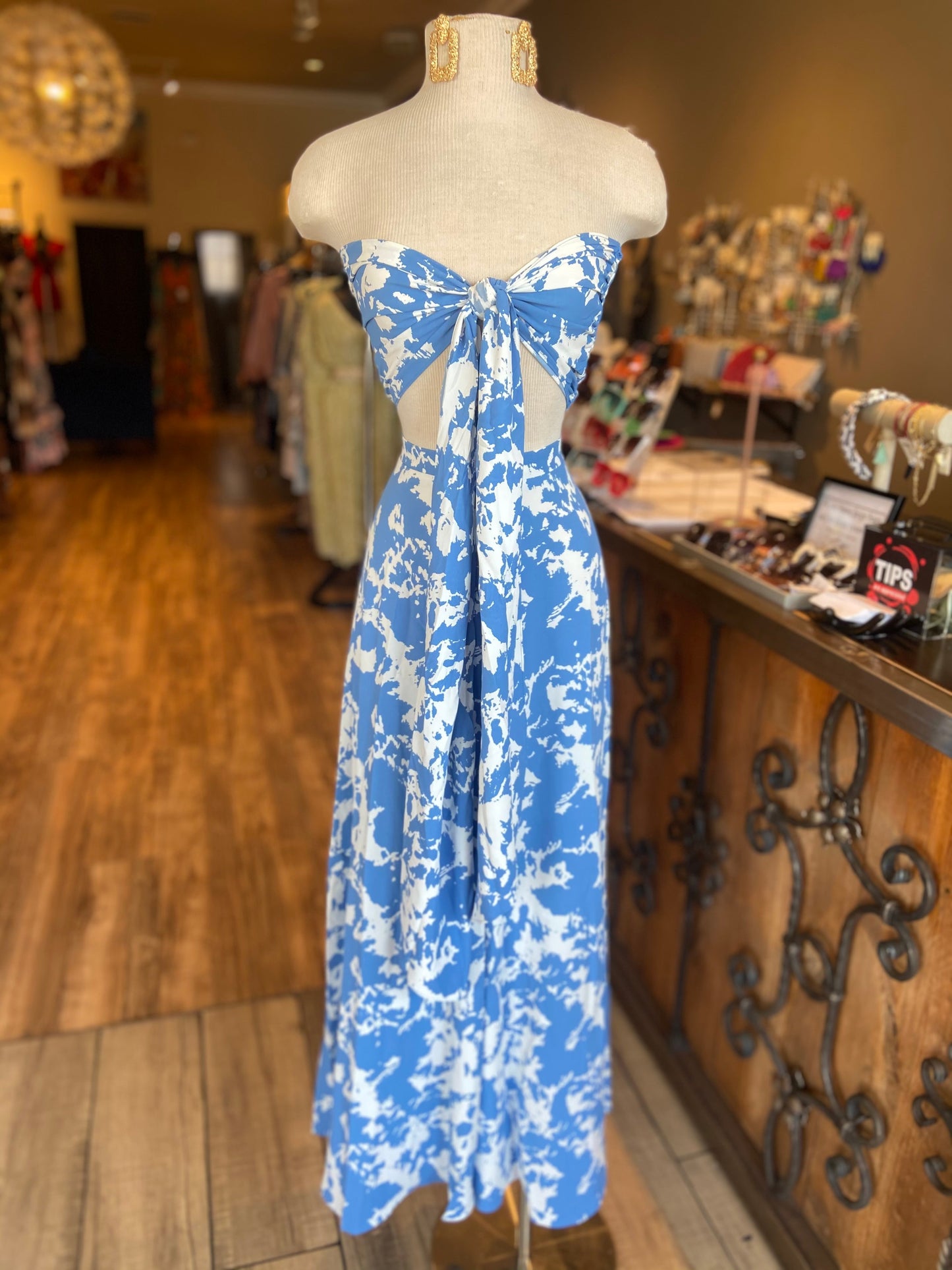 Tube Tie Smocking Back Pants Set