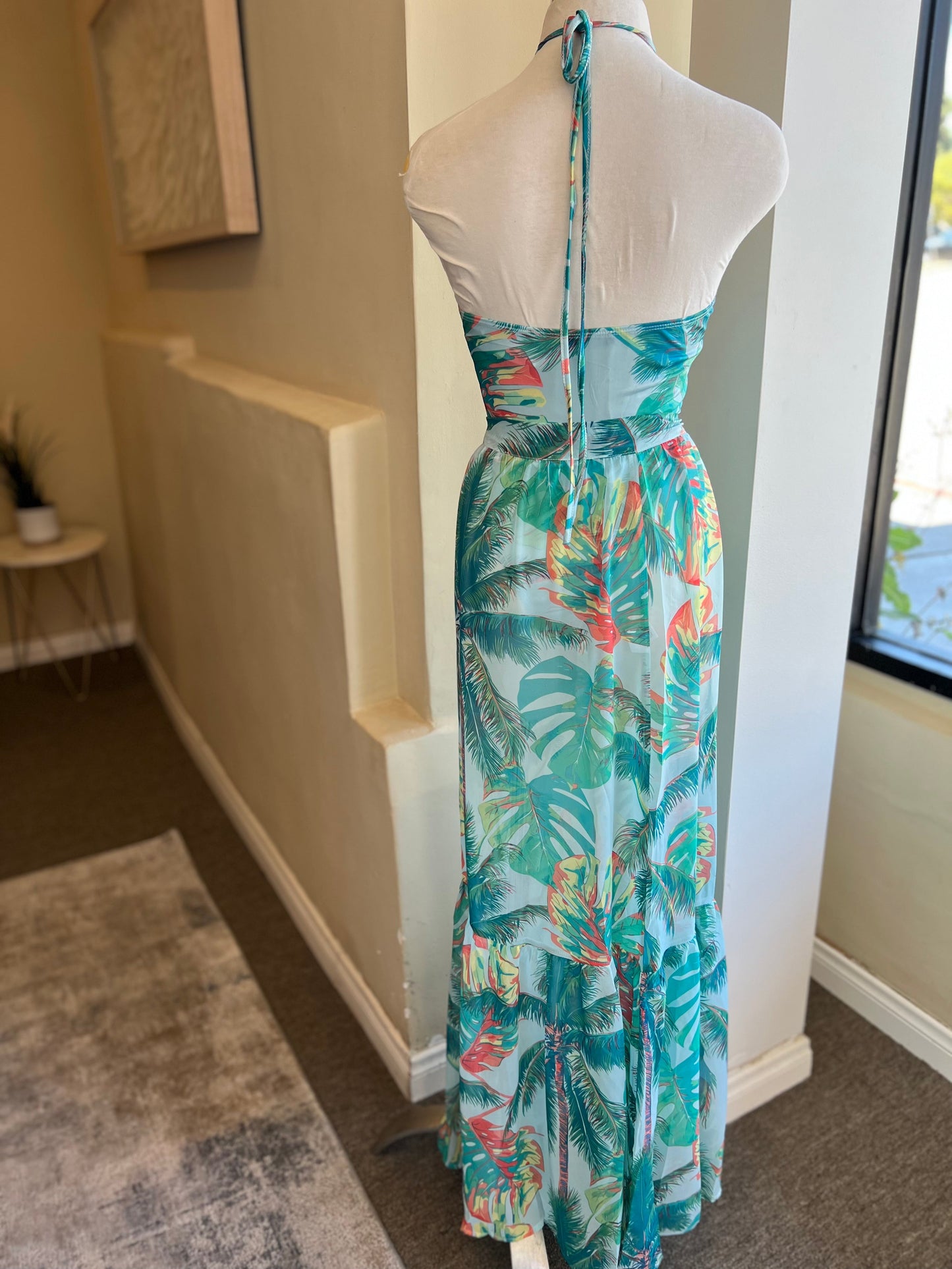 Printed Cutout Swimsuit Set