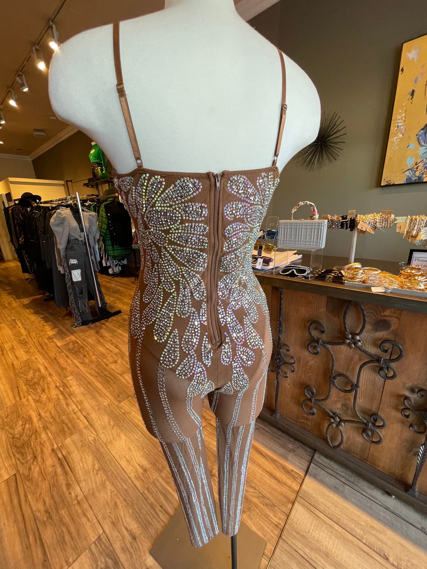 Bedazzled Mesh Bodysuit