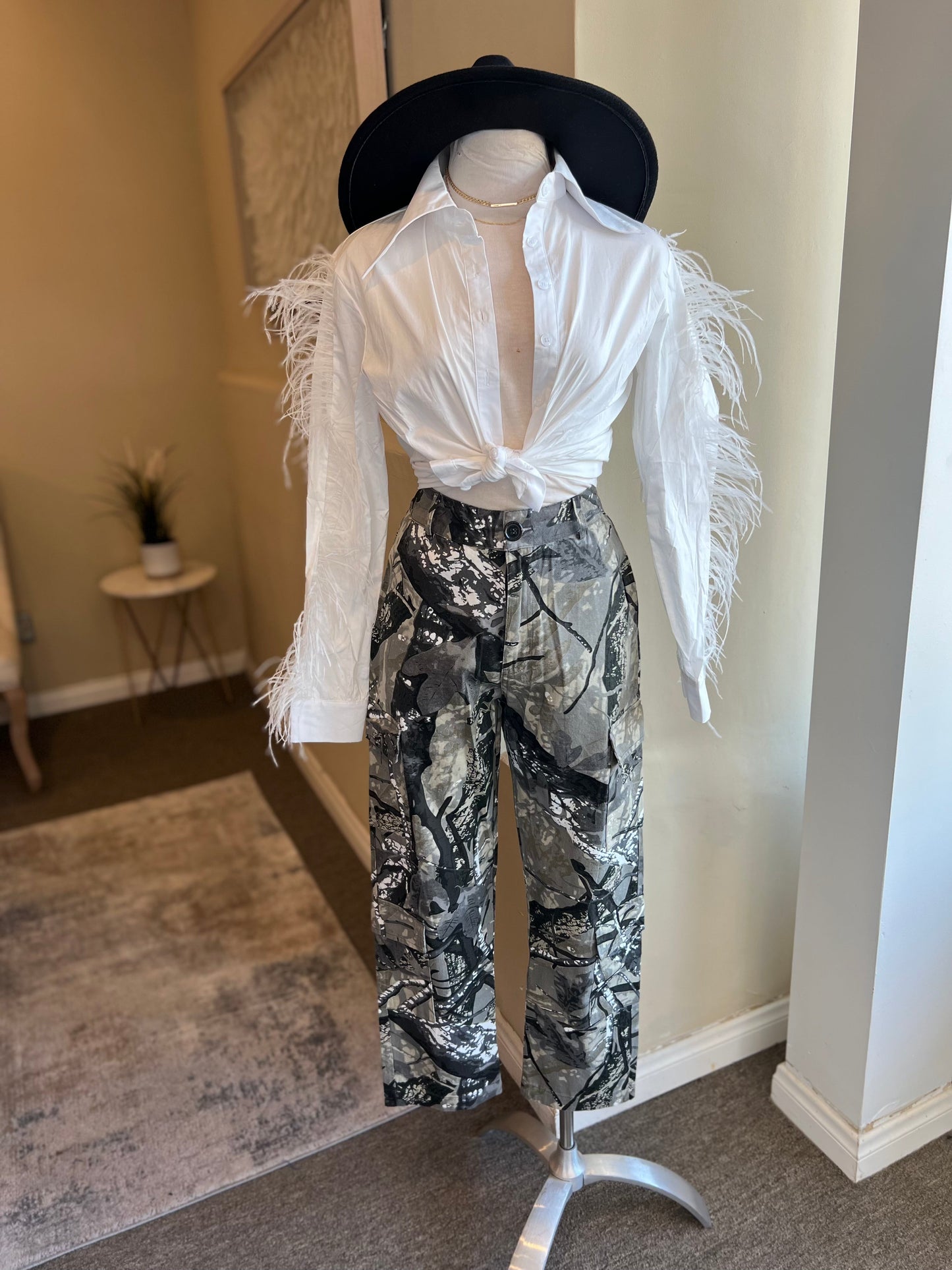 Multi Print Cargo Pants