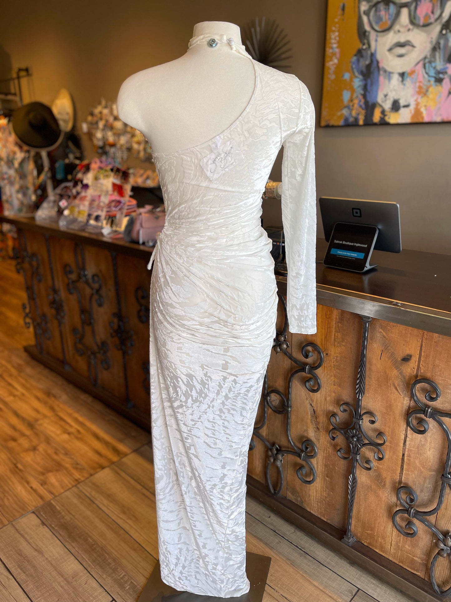 One Sleeve Open One Side Dress