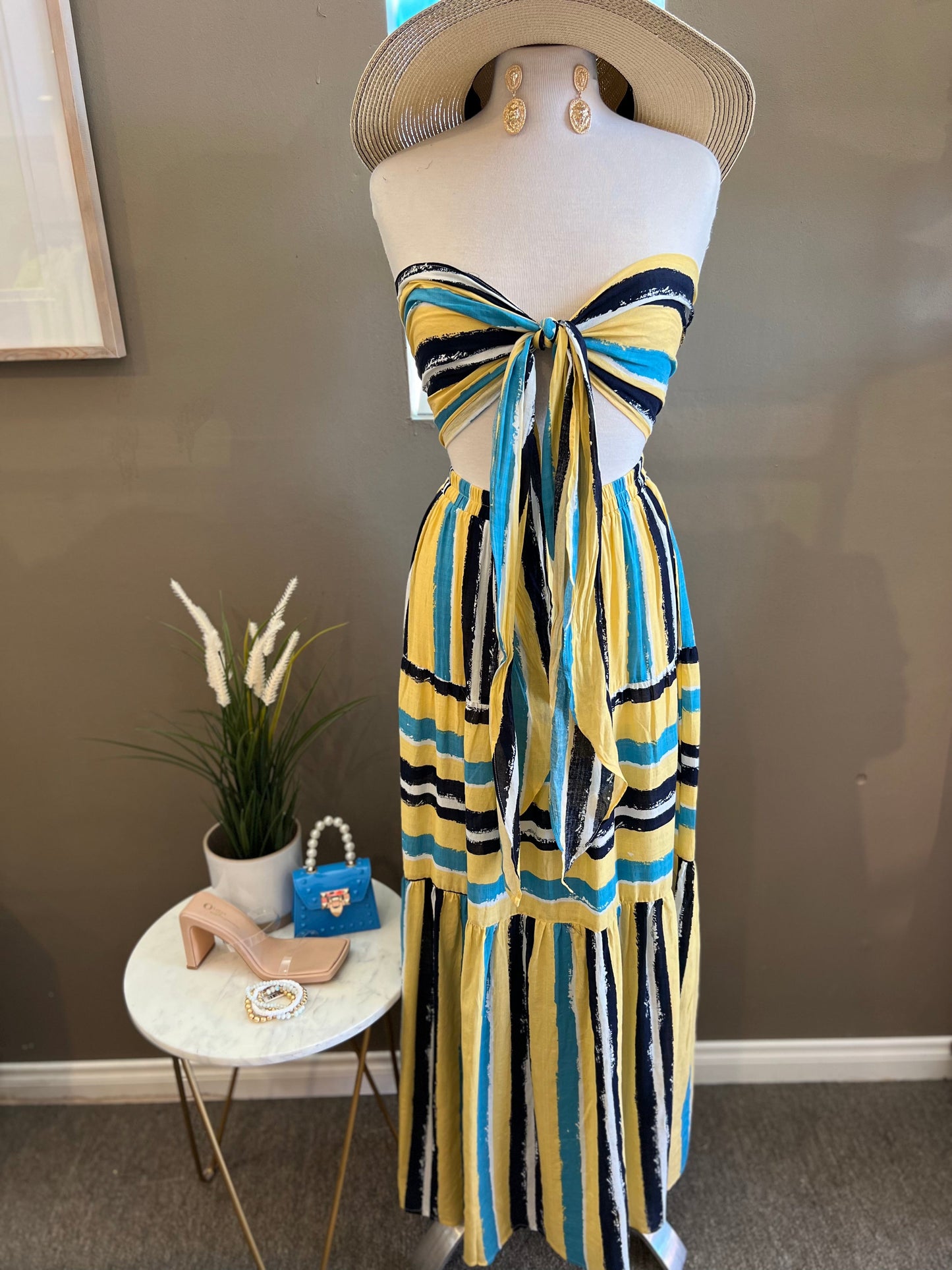 Chest Tube Top Maxi Skirt Set