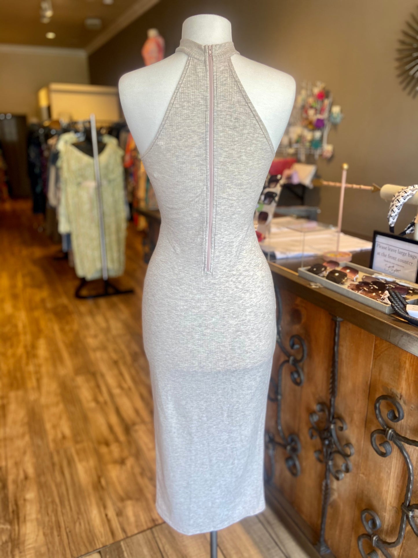 Sleeveless Open Shoulder MIDI Dress FINAL SALE