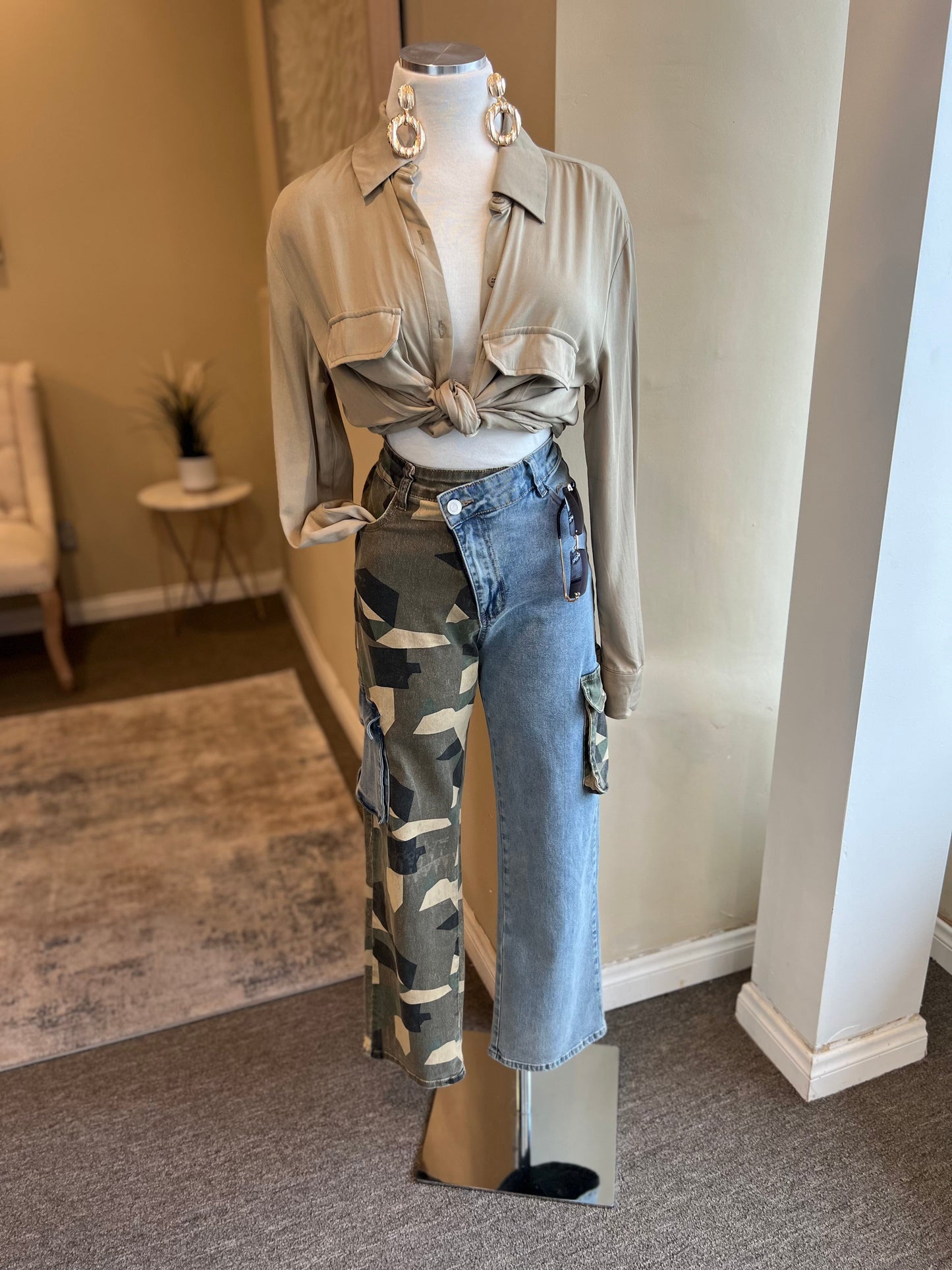 Camo Denim Jeans