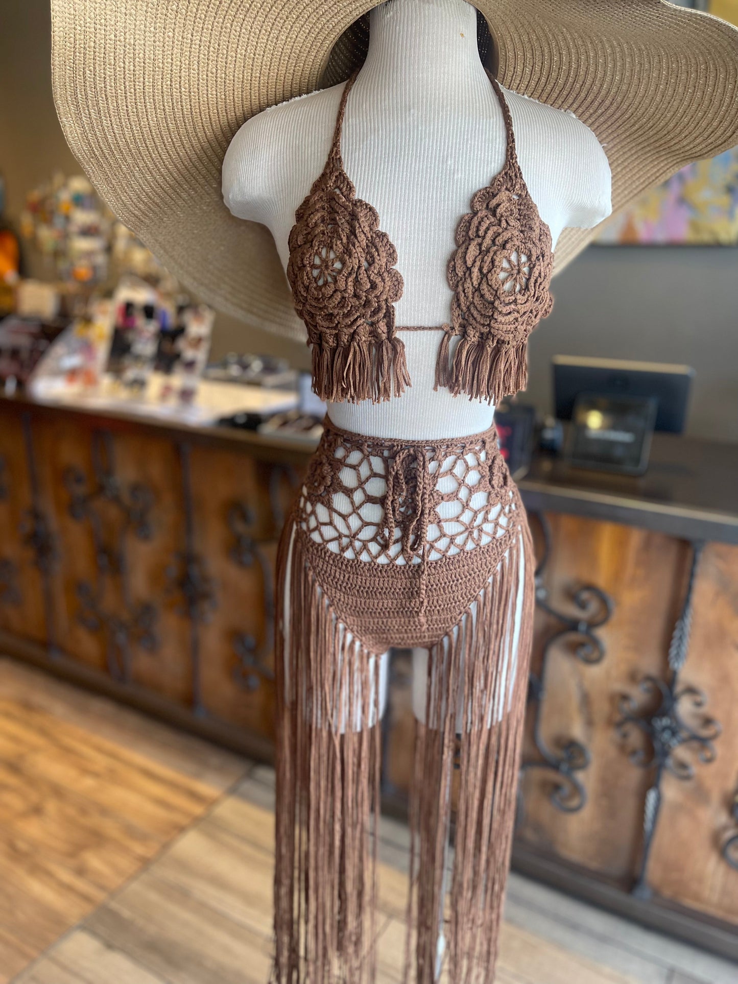 High Waisted Crochet Set