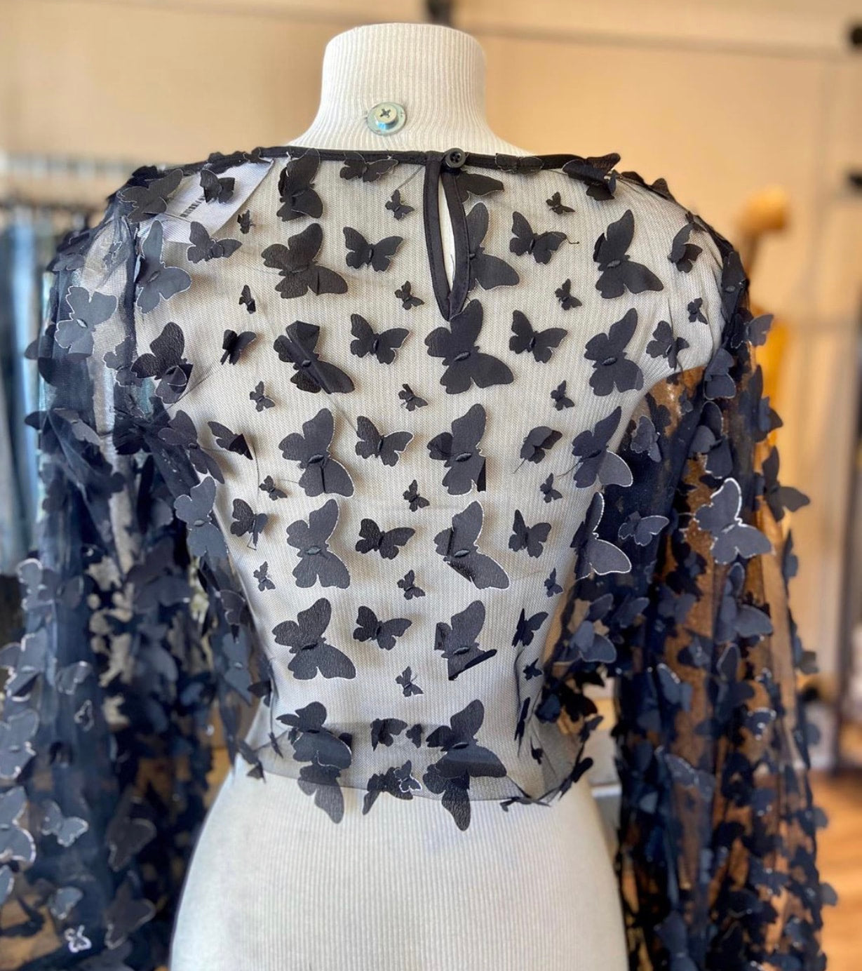 Butterfly Sheer Top