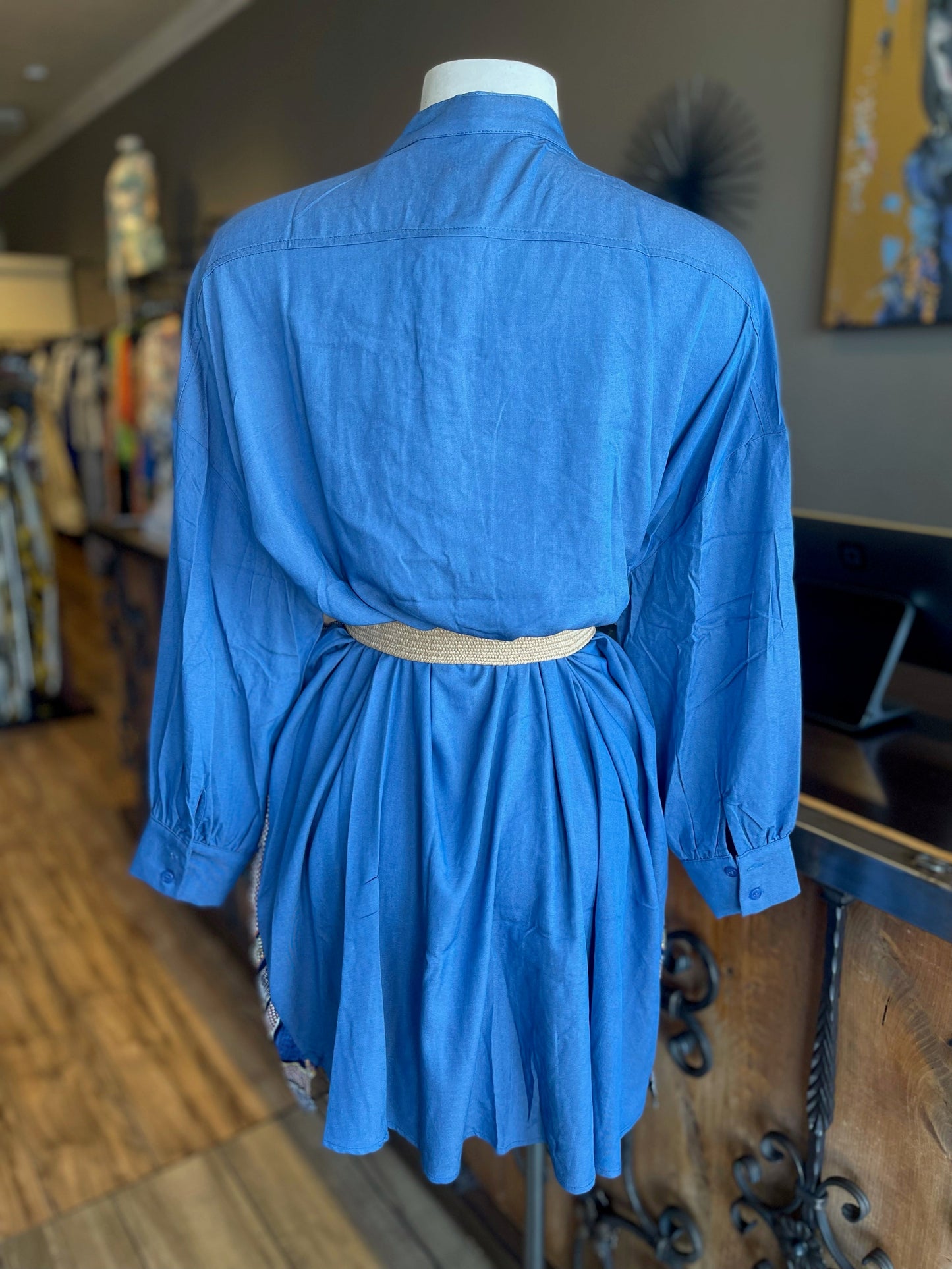 Collar Button Shirt Dress