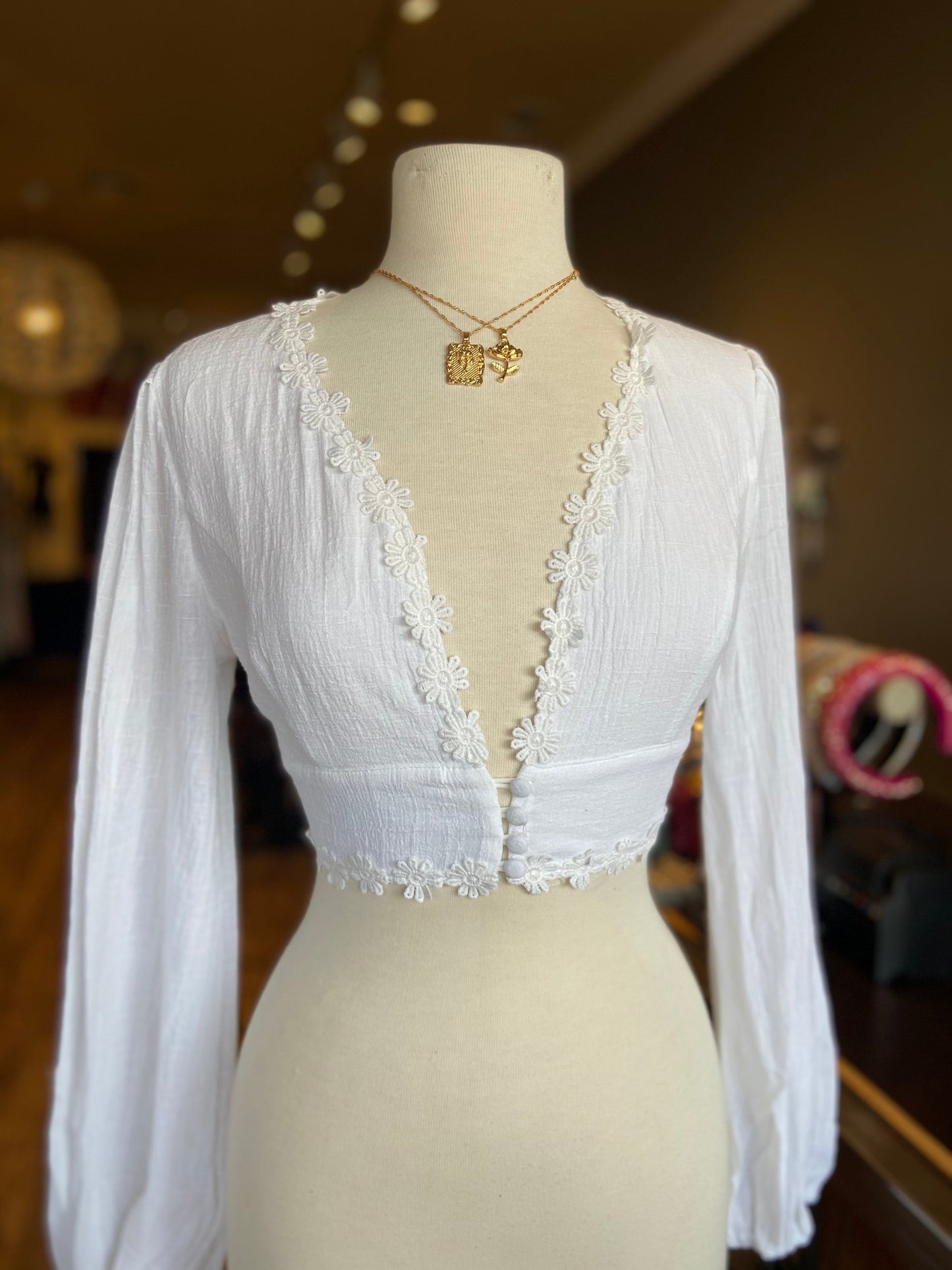 Floral Linen Top