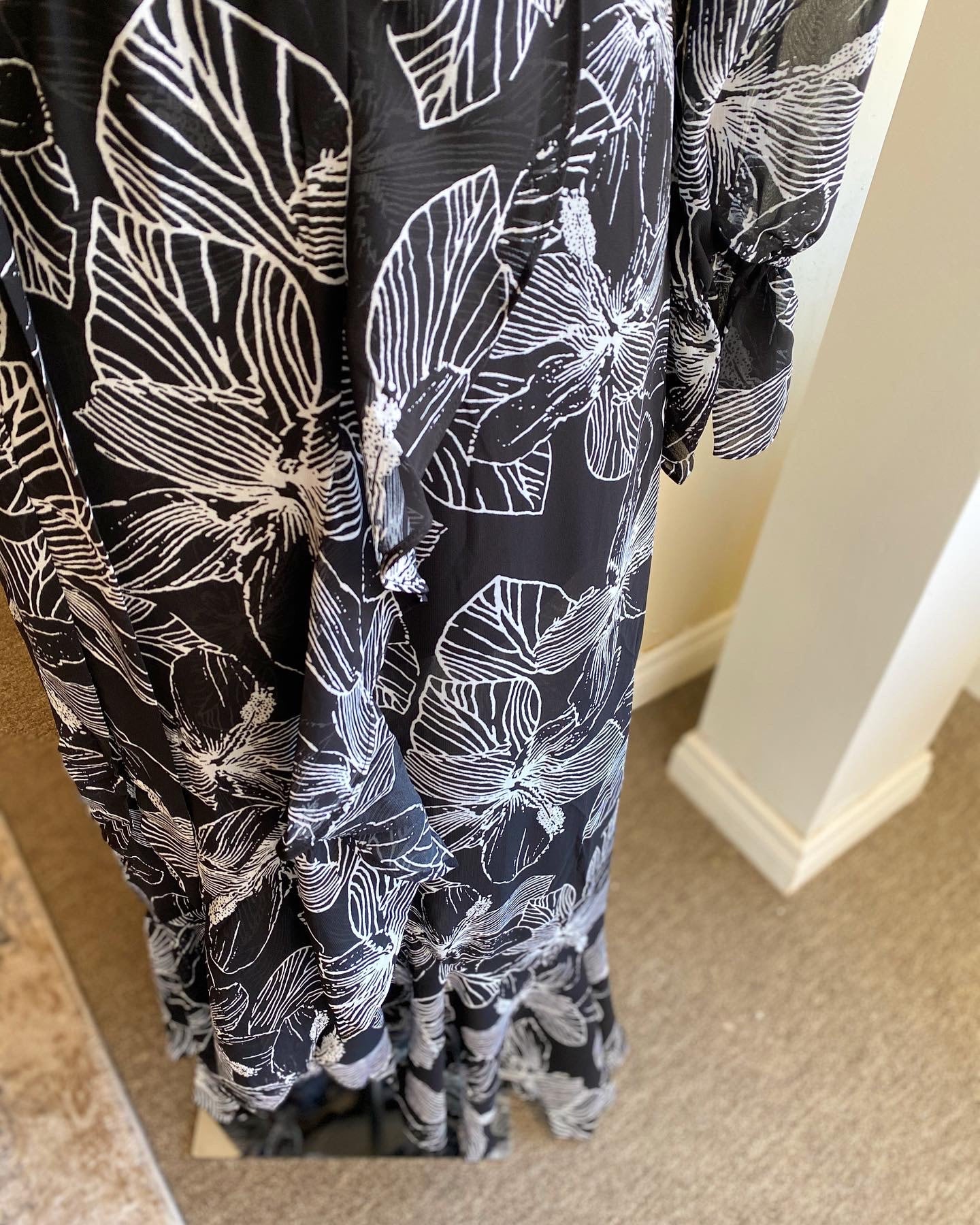 Floral Ruffle Long Dress