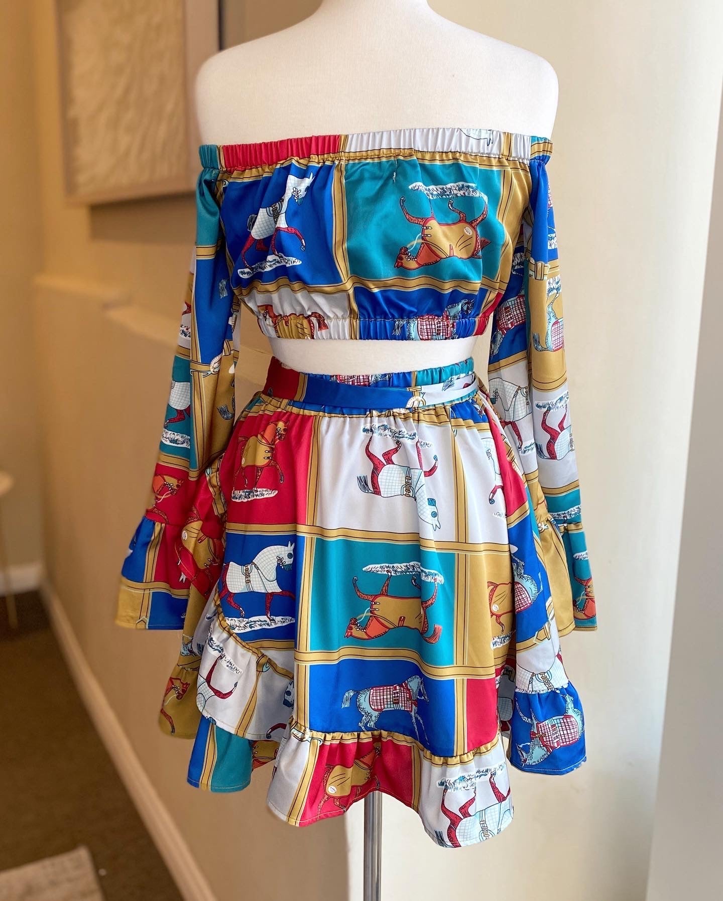 O/S Printed Skirt Set
