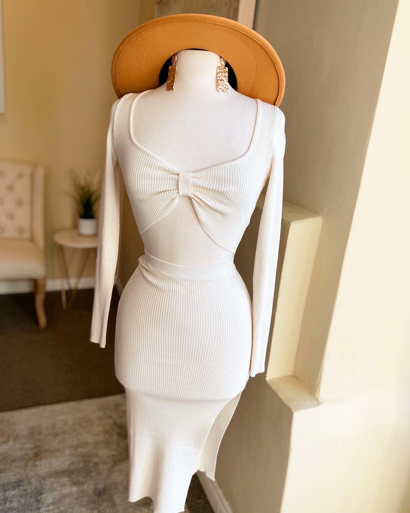 High Slit Skirt Set