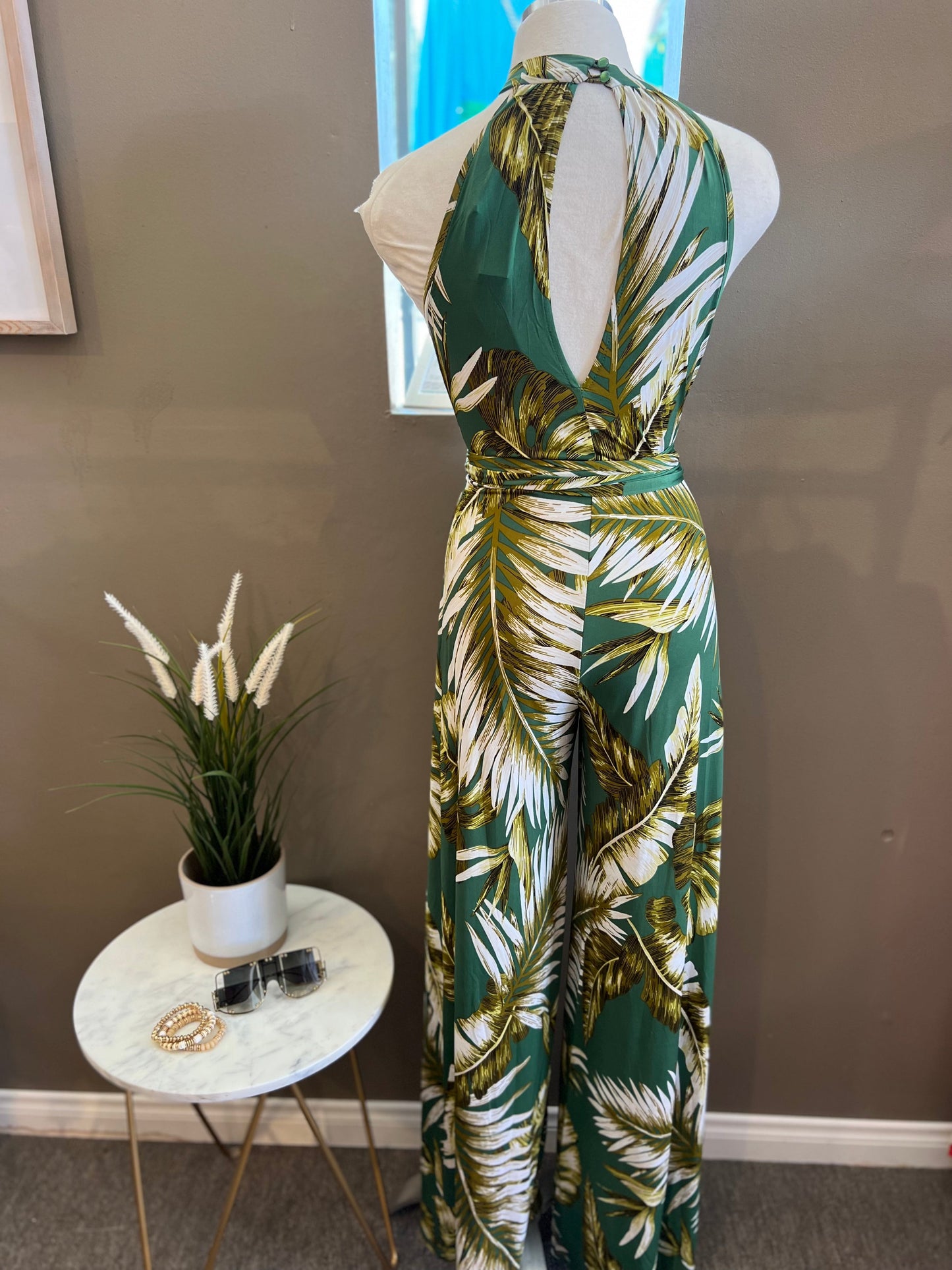 Halter Neck Wide Leg Jumpsuit