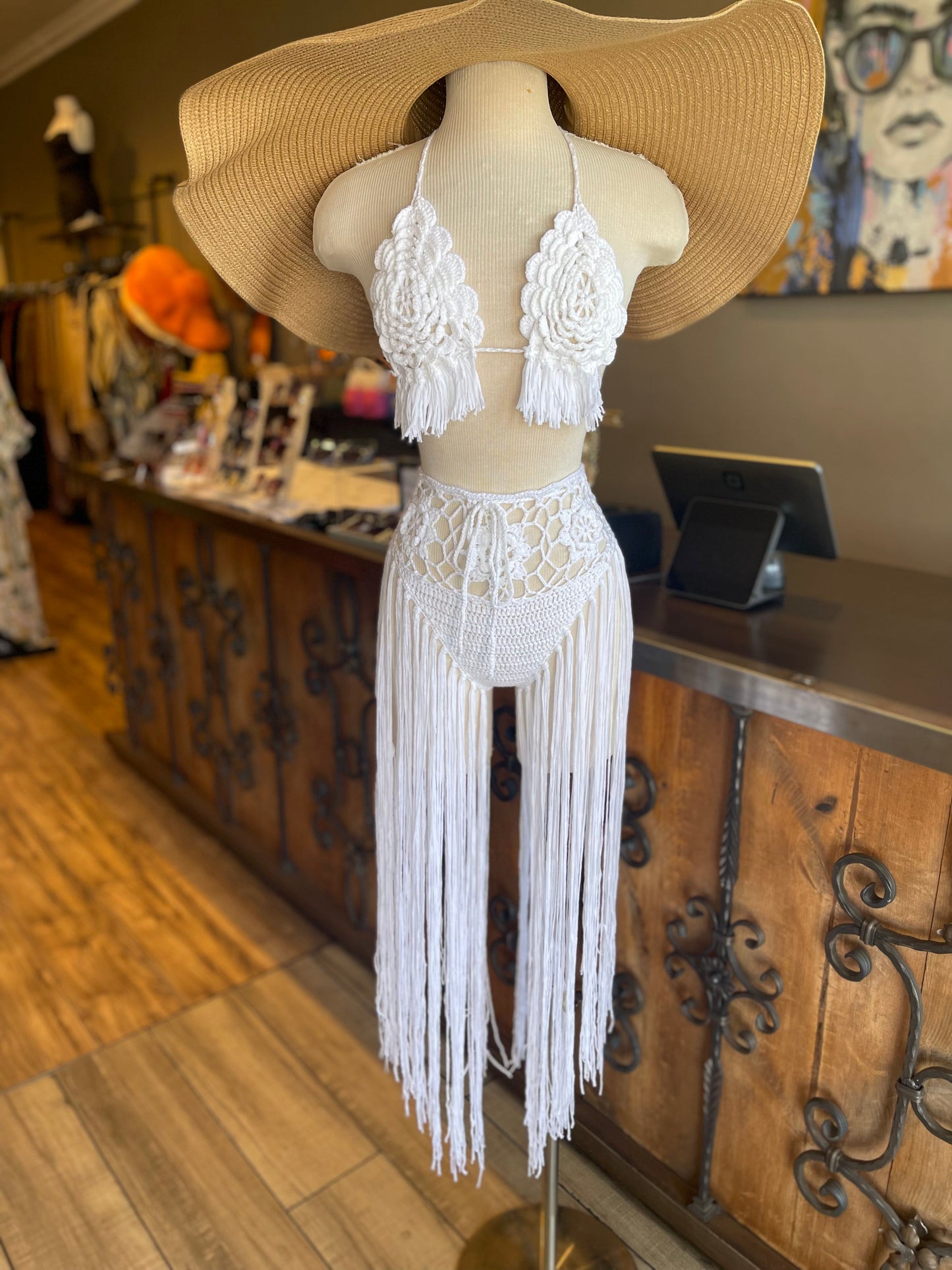 High Waisted Crochet Set