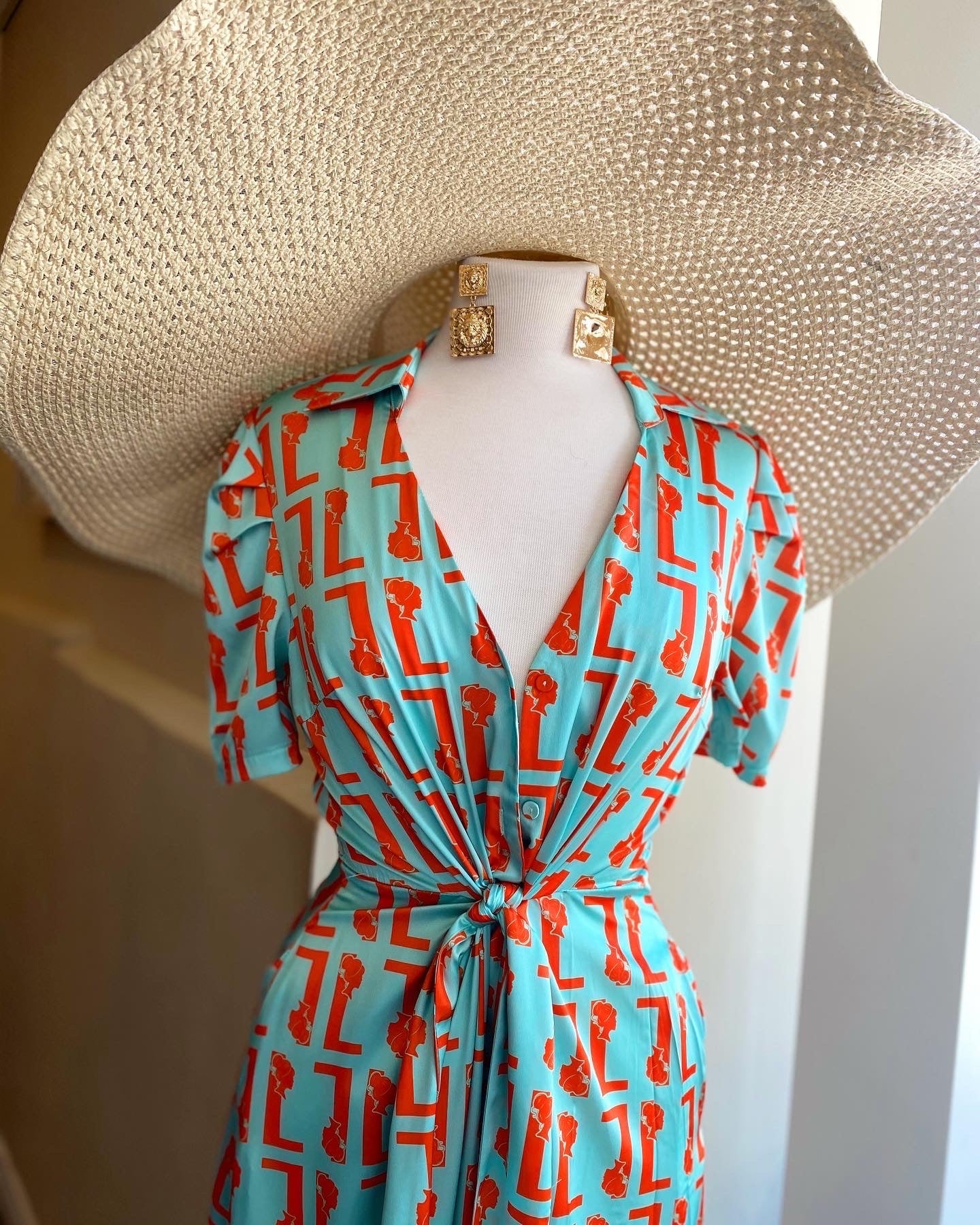 Front Tye Maxi Dress