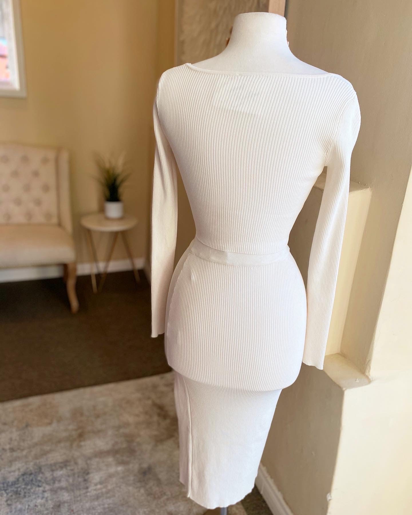 High Slit Skirt Set
