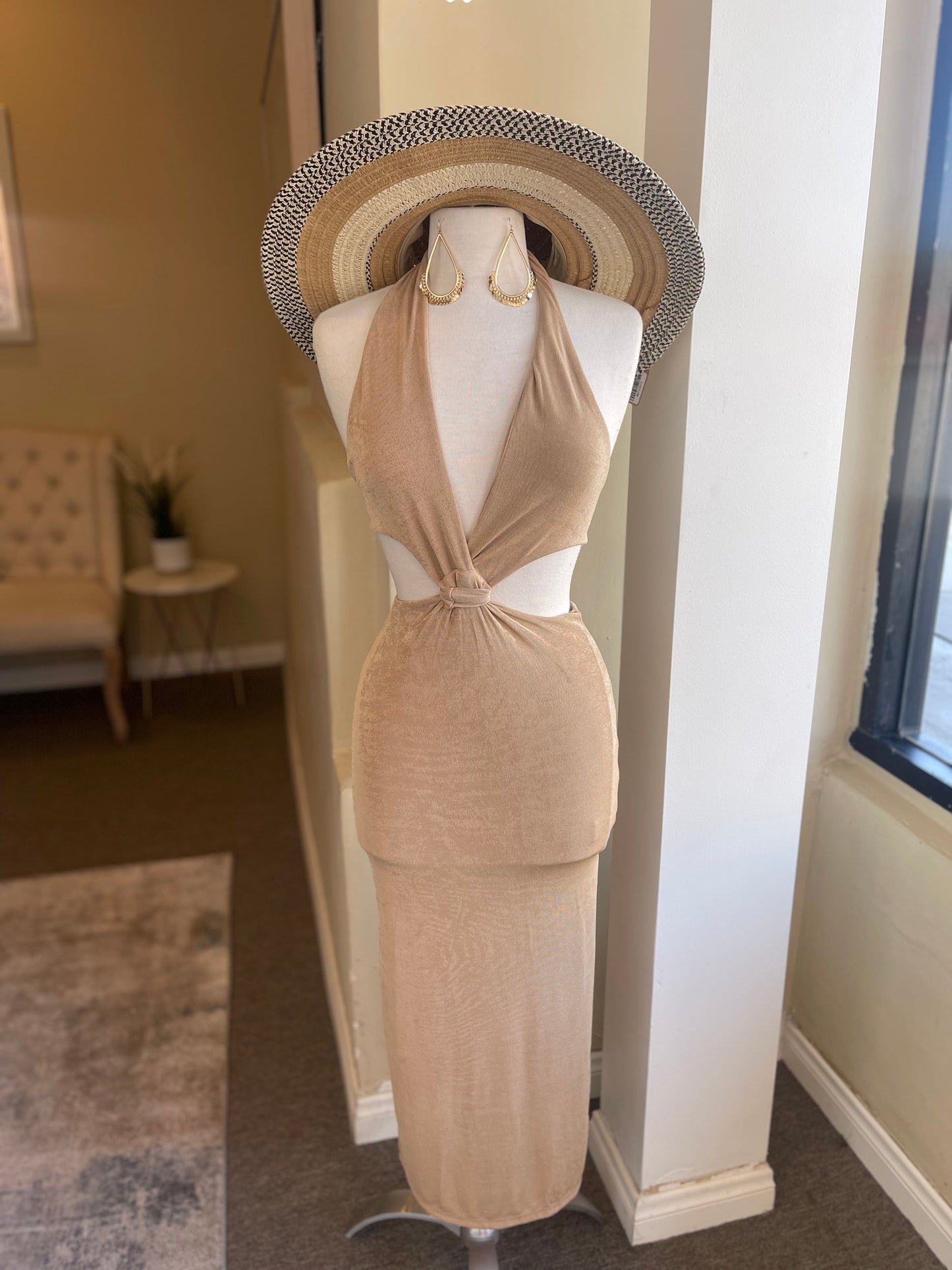 Cutout Halter Dress FINAL SALE