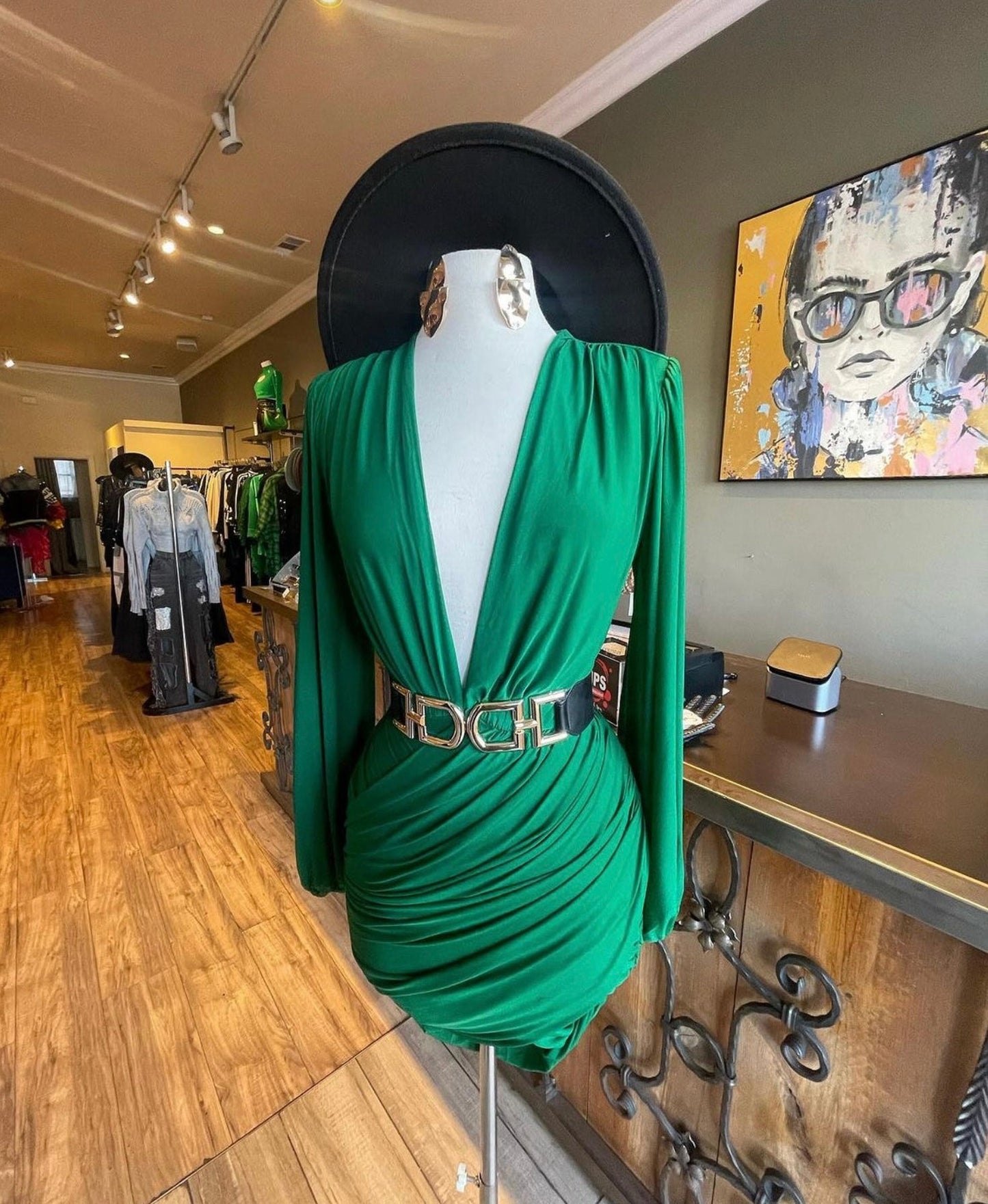 Mesh Long Sleeve Mini Dress