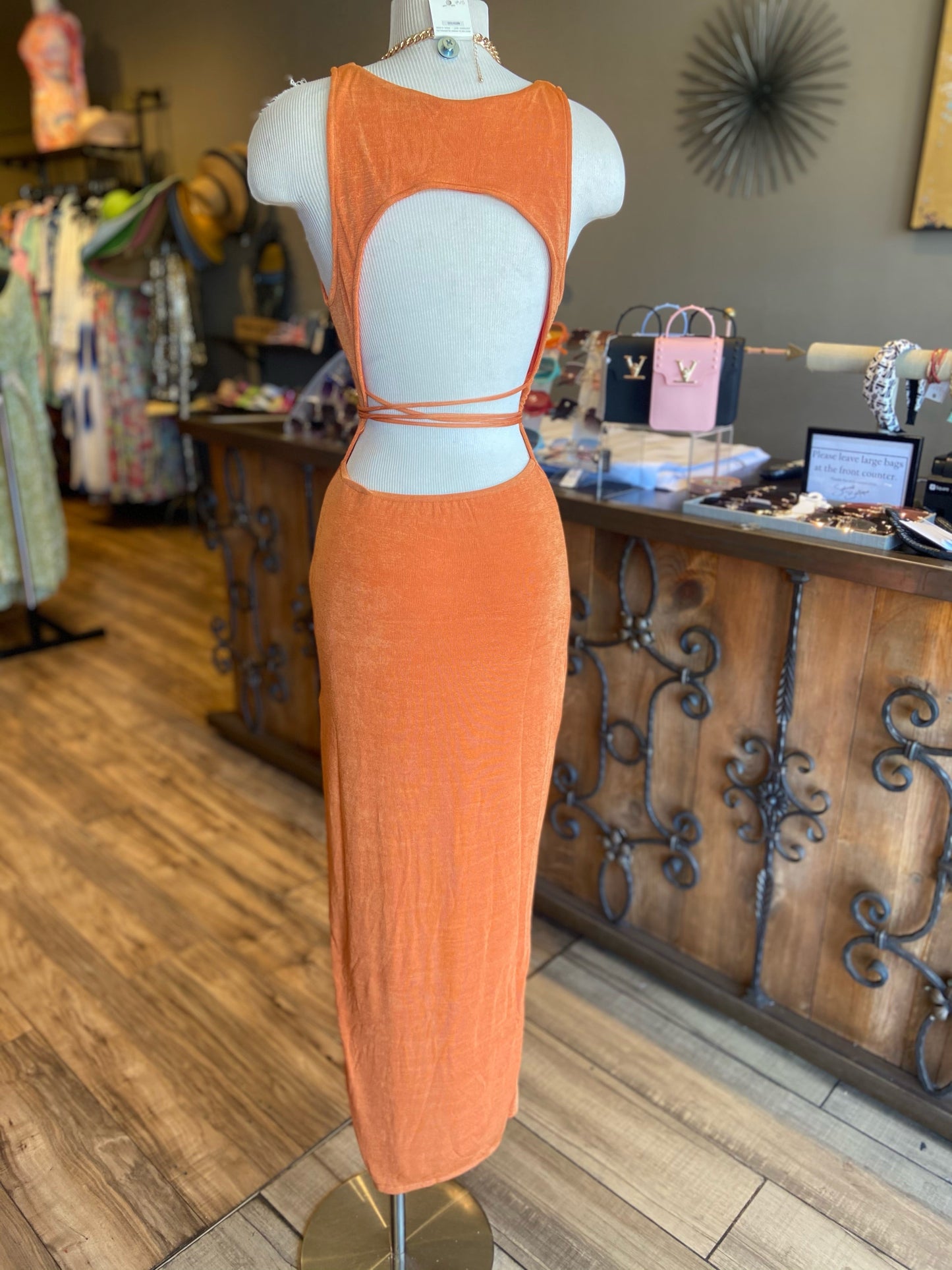 Backless Slit Dress FINAL SALE