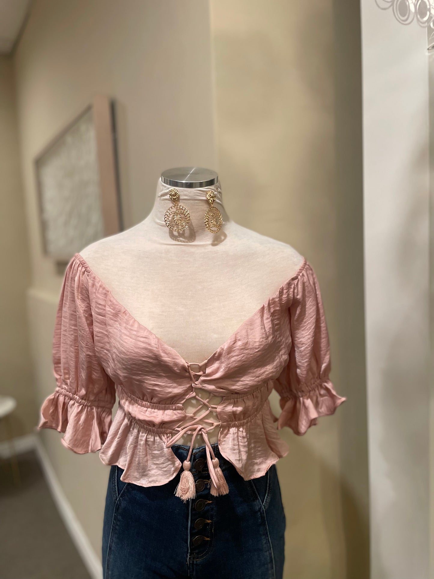 O/S Rouge Lace Top