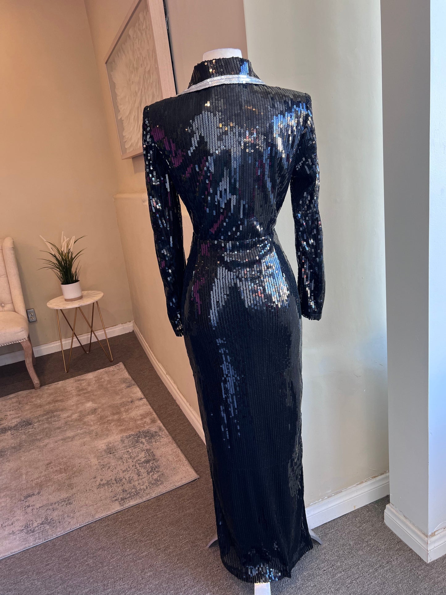 Sequin Long Jacket Dress