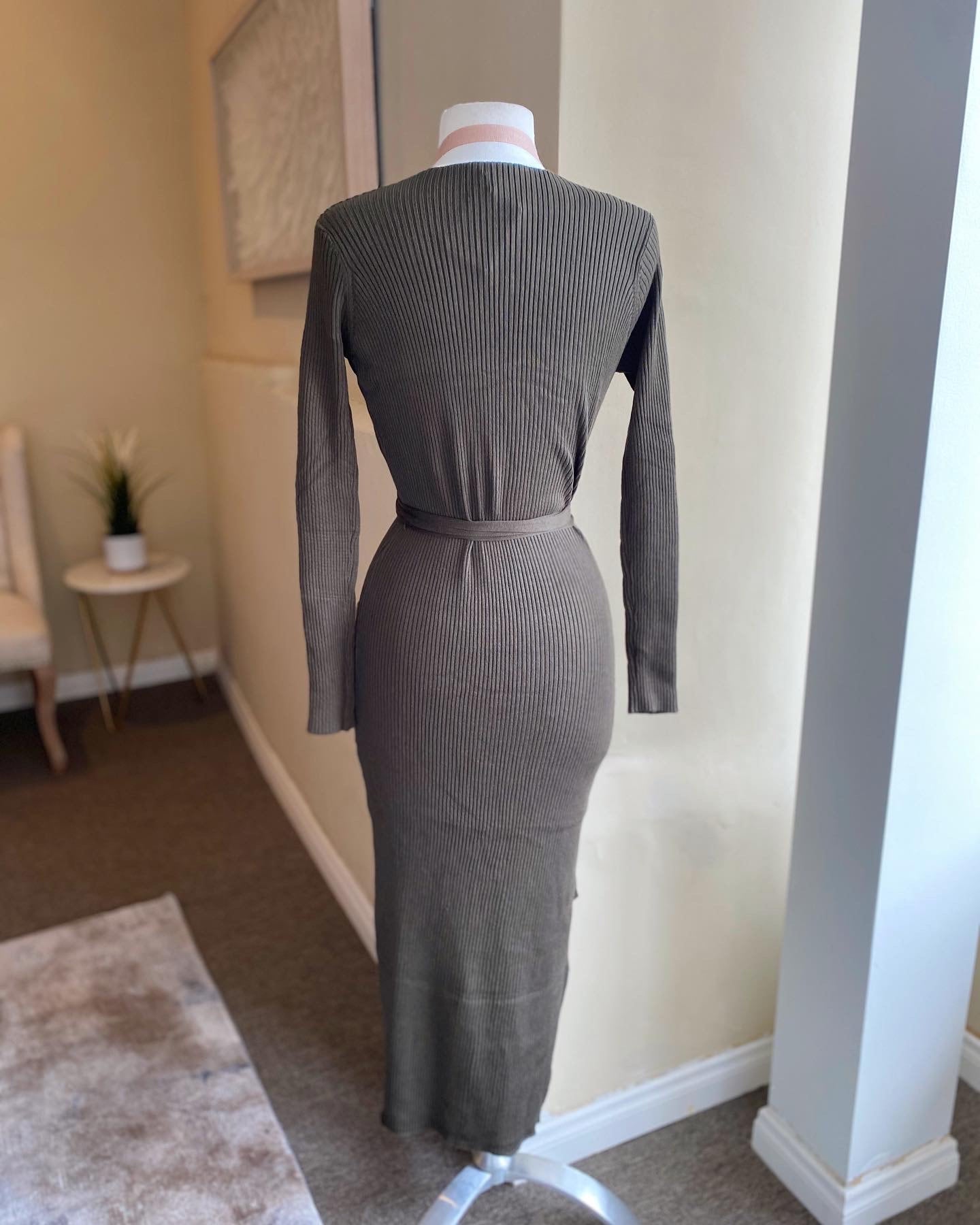 Over Wrap Sweater Dress