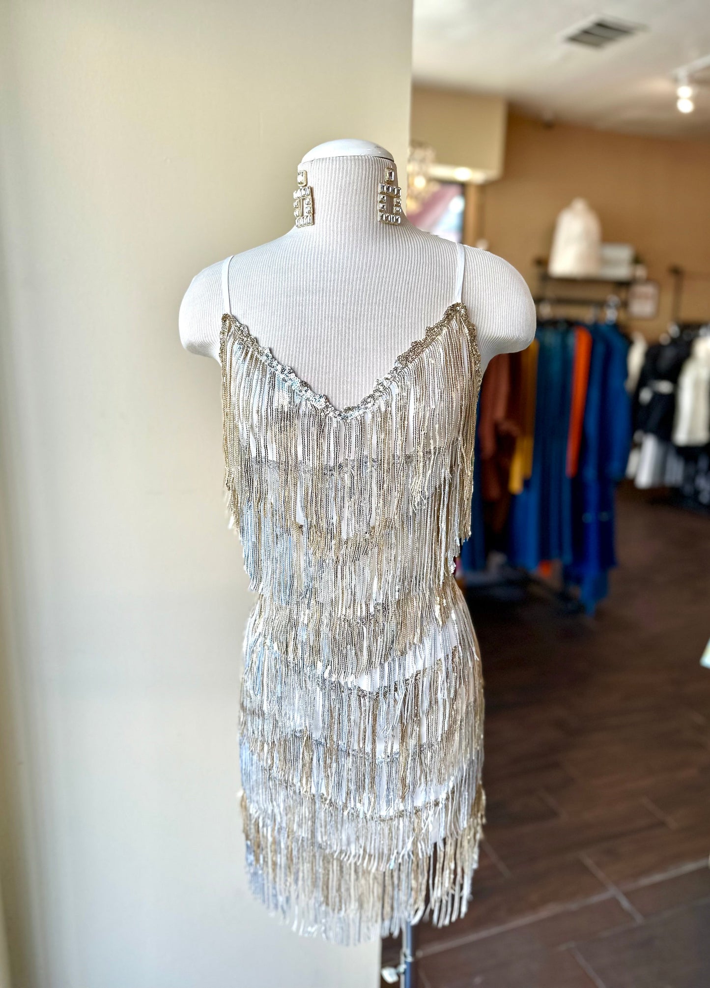 Draped Sparkle Dress