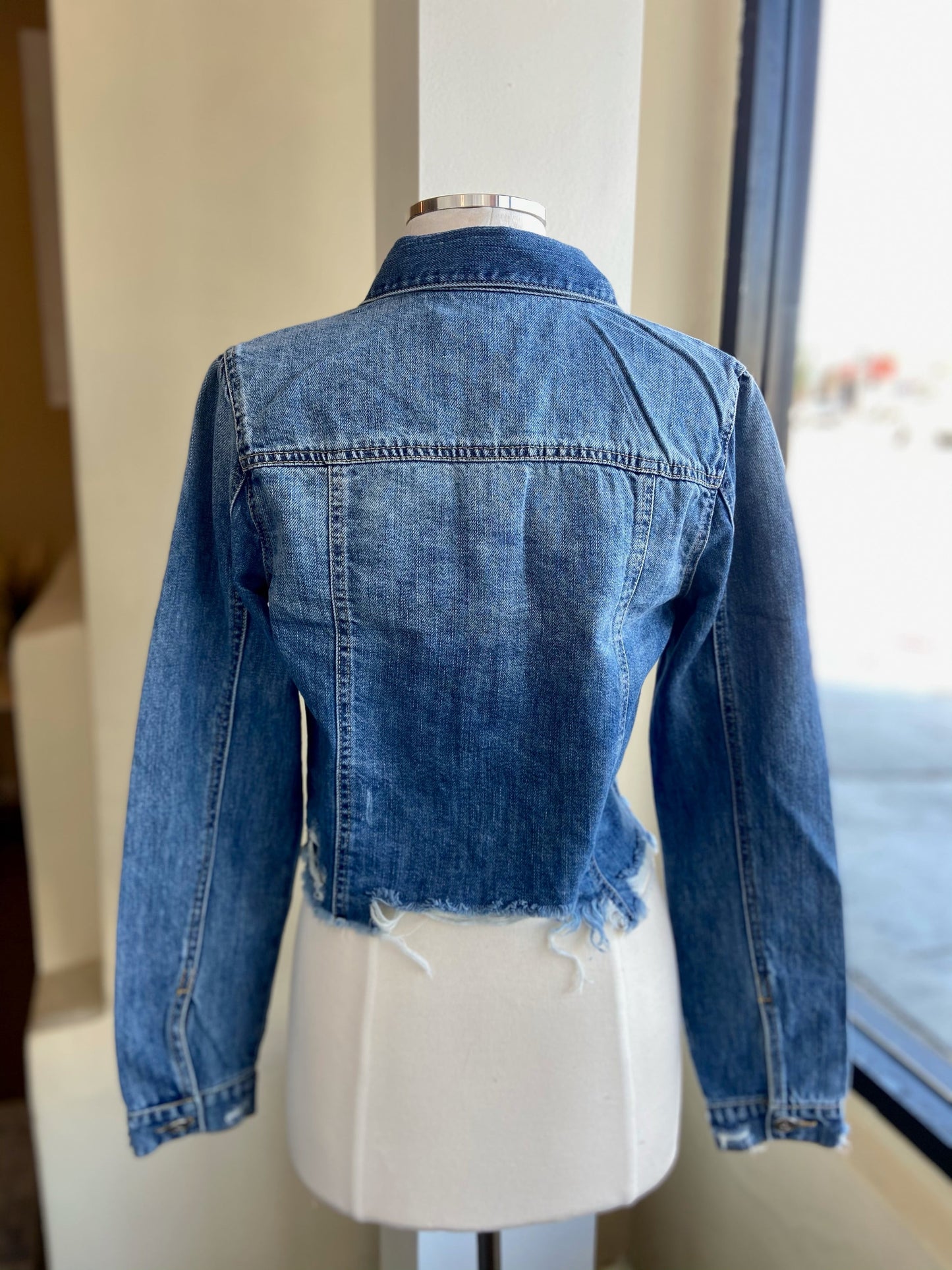 Distressed Crop Jacket