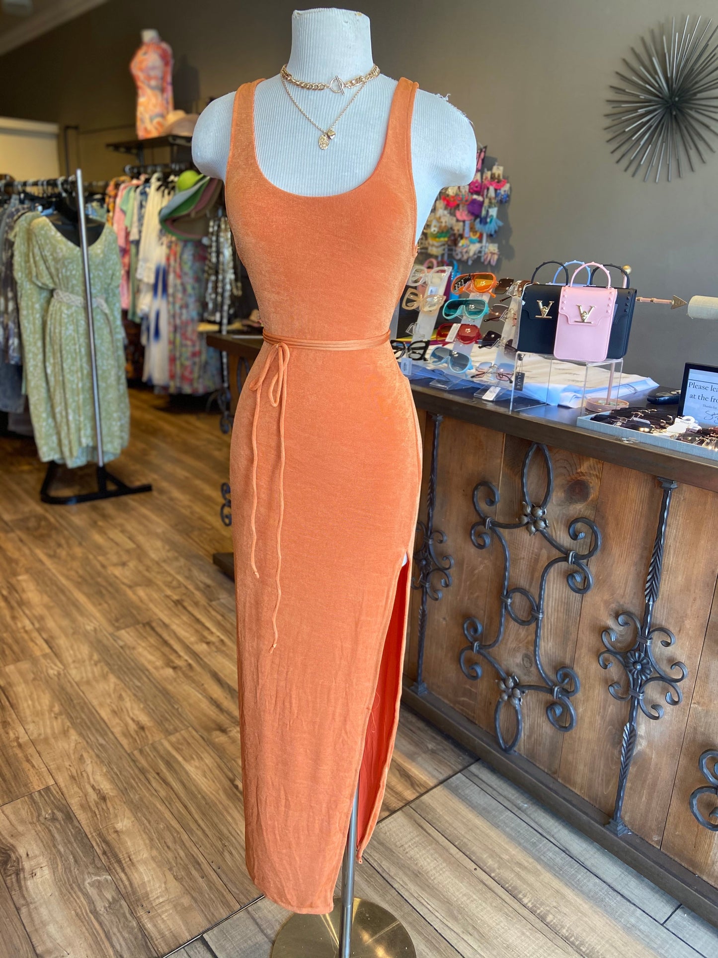 Backless Slit Dress FINAL SALE