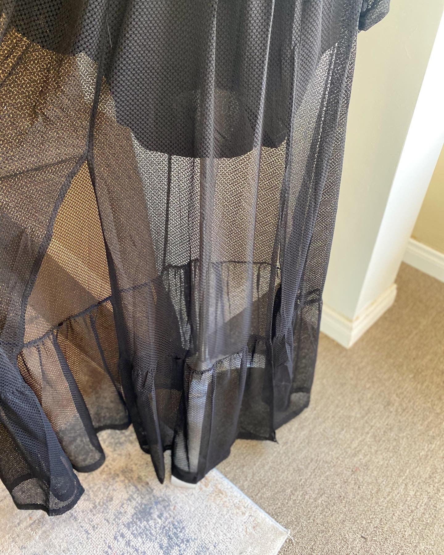 Sheer Bottom Maxi Dress FS