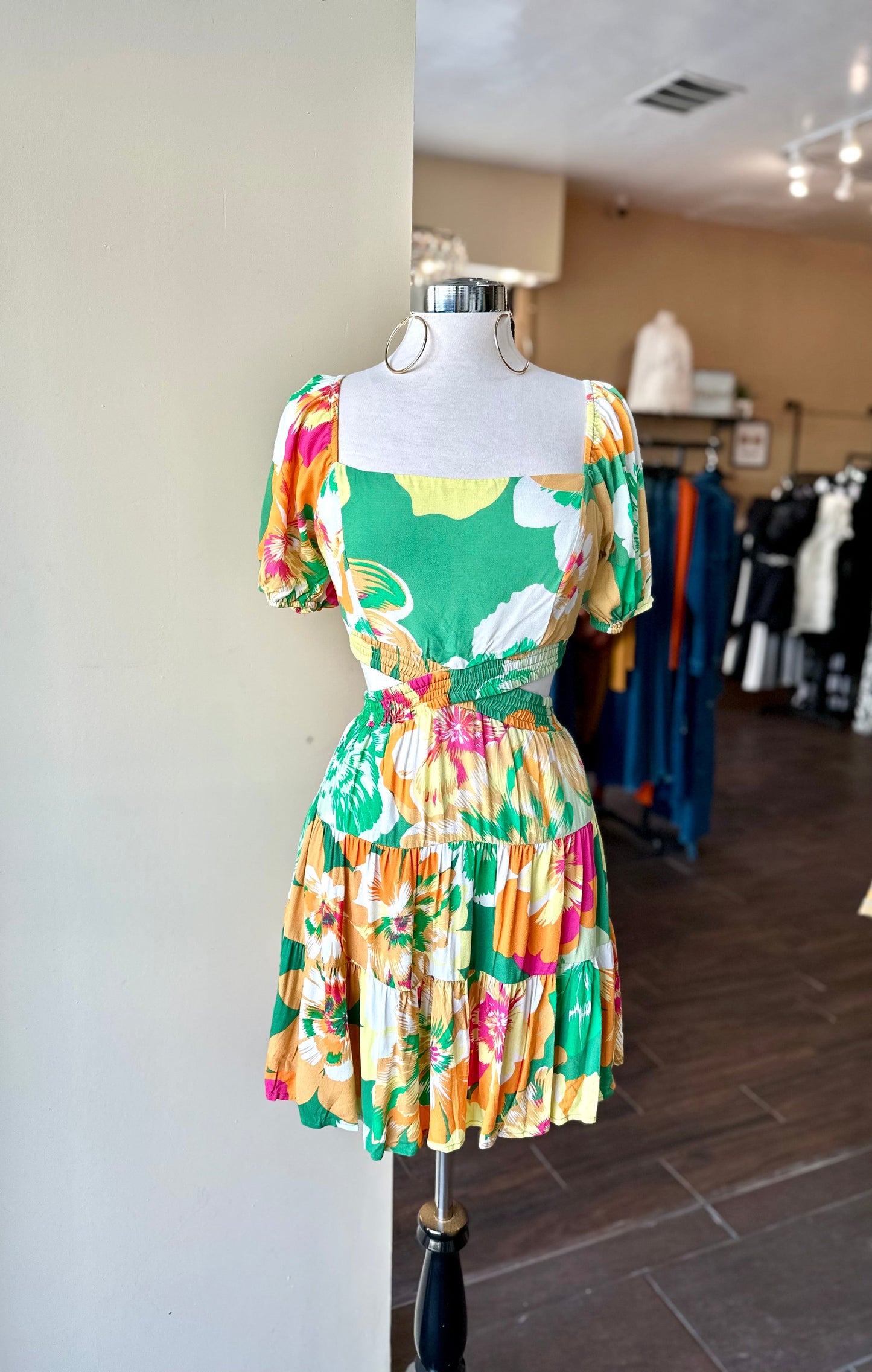 Floral Cut Out Dress