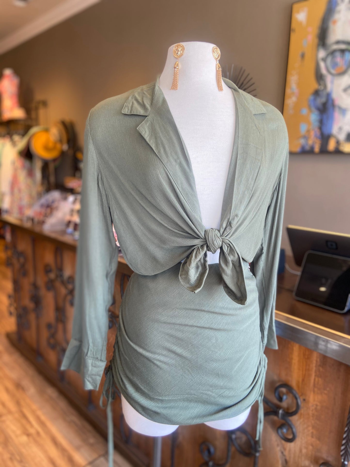 Tye Shirt Draw String Skirt Set