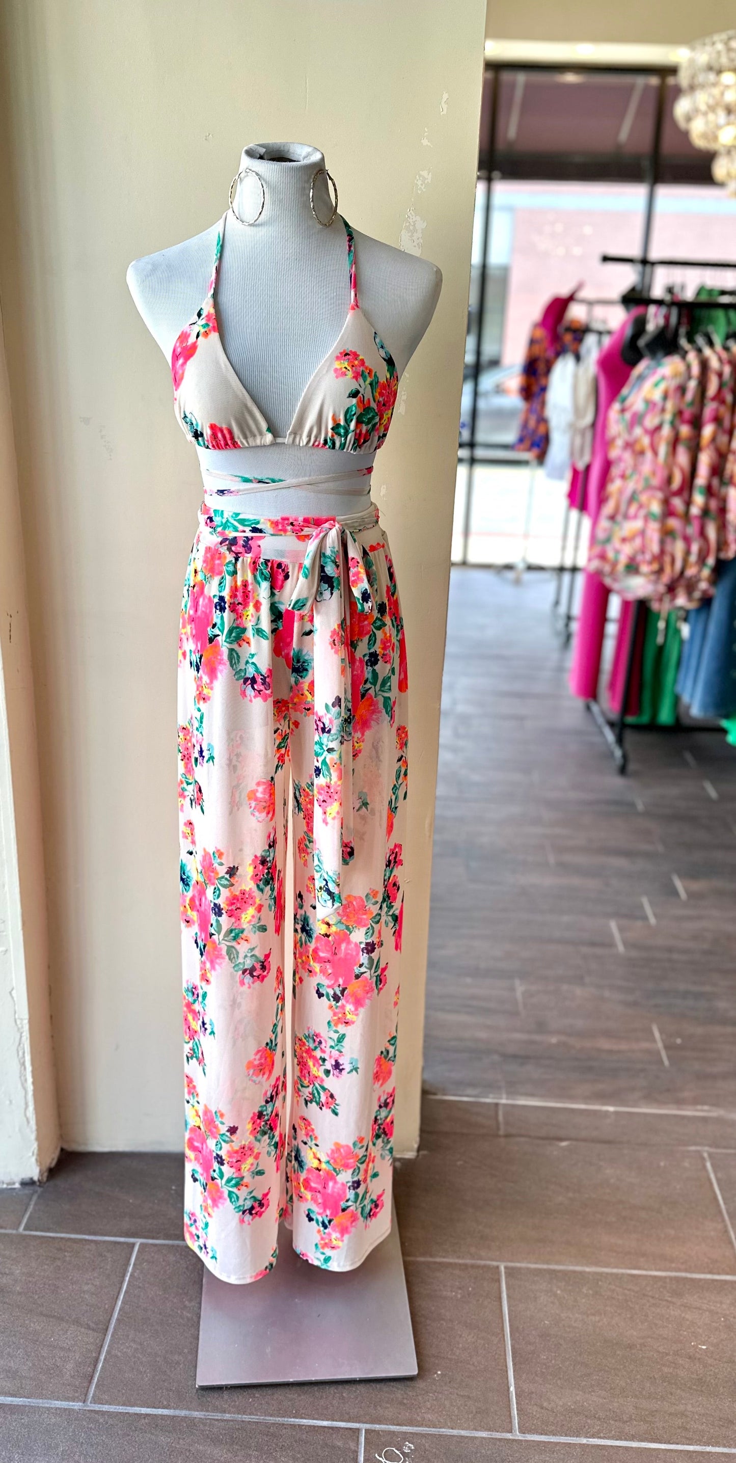 Printed Bikini W Pants